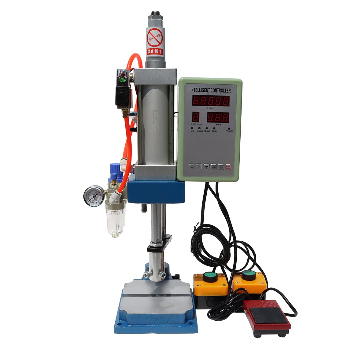 TECHTONGDA Pneumatic Punch Press Transfer Machine - 440 lbs Pressure, Sheet Metal Hole Punching Tool for Metalworking | Ideal for Industrial Fabrication & DIY Projects