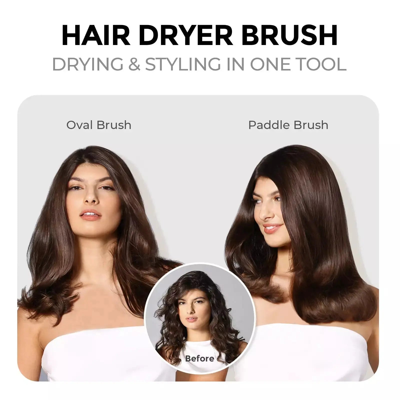 TYMO AIREXCEL Hair Straightener Brush - Professional Ionic Ceramic Flat Iron for Smooth & Shiny Hair (US & Canada Only) - Perfect for Home Use, Travel, and Salon Styling