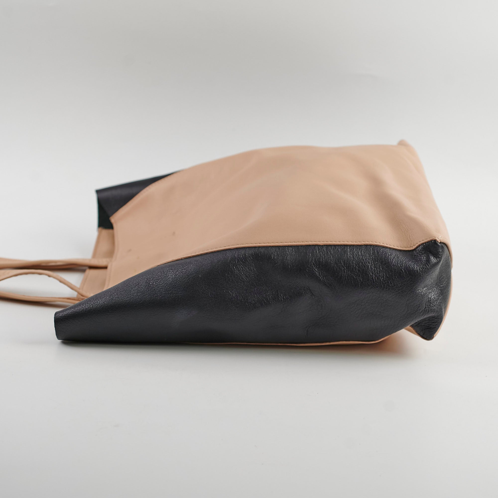 Celine Phantom Two-Toned Tote Bag in Nude & Black - Luxury Leather Handbag for Women, Perfect for Work, Travel & Everyday Use