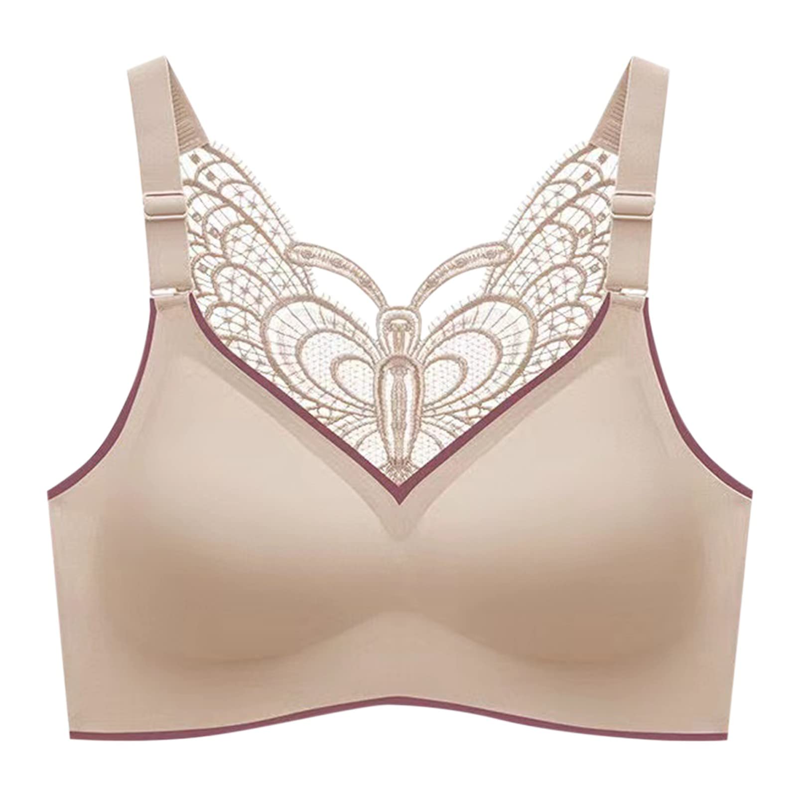 Wireless Push Up Bra for Women - Large Size Butterfly Beauty Back Wrap, Seamless Latex Ice Silk Support - Perfect for Everyday Wear, Workouts & Special Occasions
