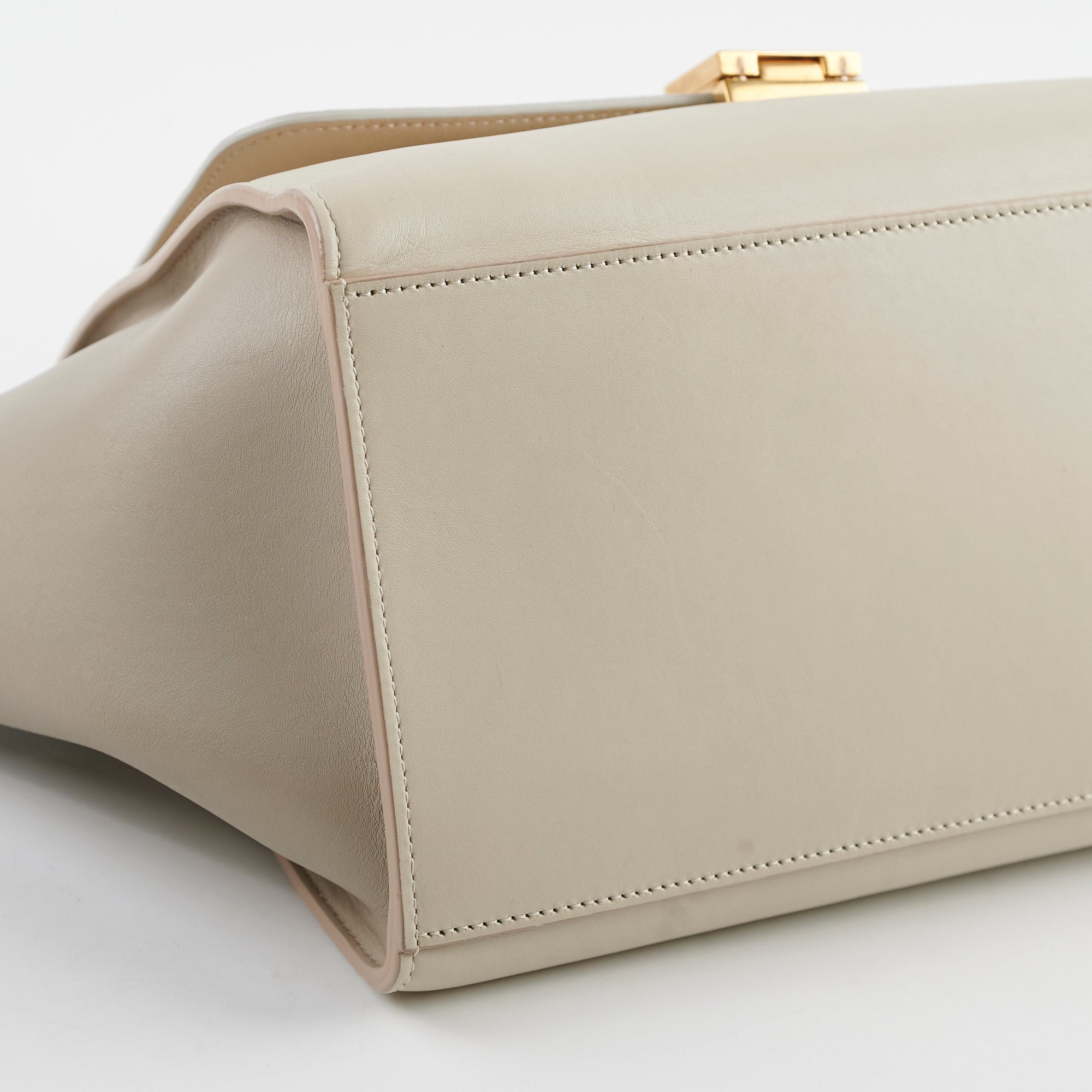 Celine Trapeze Small Leather Handbag in Beige & Cream - Perfect for Work, Travel & Everyday Use