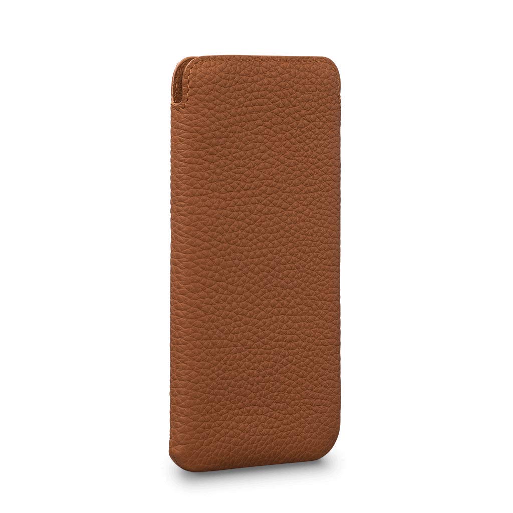 UltraSlim Classic Leather Case for iPhone 11 Pro/X/XS - Premium Genuine Leather Sleeve Cover in Tan | Slim Protective Phone Case for Everyday Use, Business & Travel