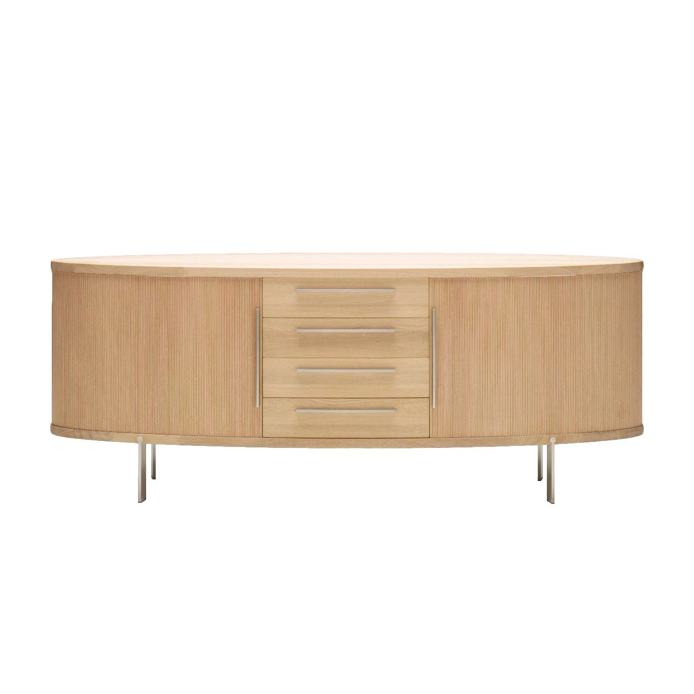 AK1300 Modern Sideboard Buffet Cabinet with 2 Doors and 4 Drawers - Stylish Storage Solution for Dining Room, Living Room or Entryway