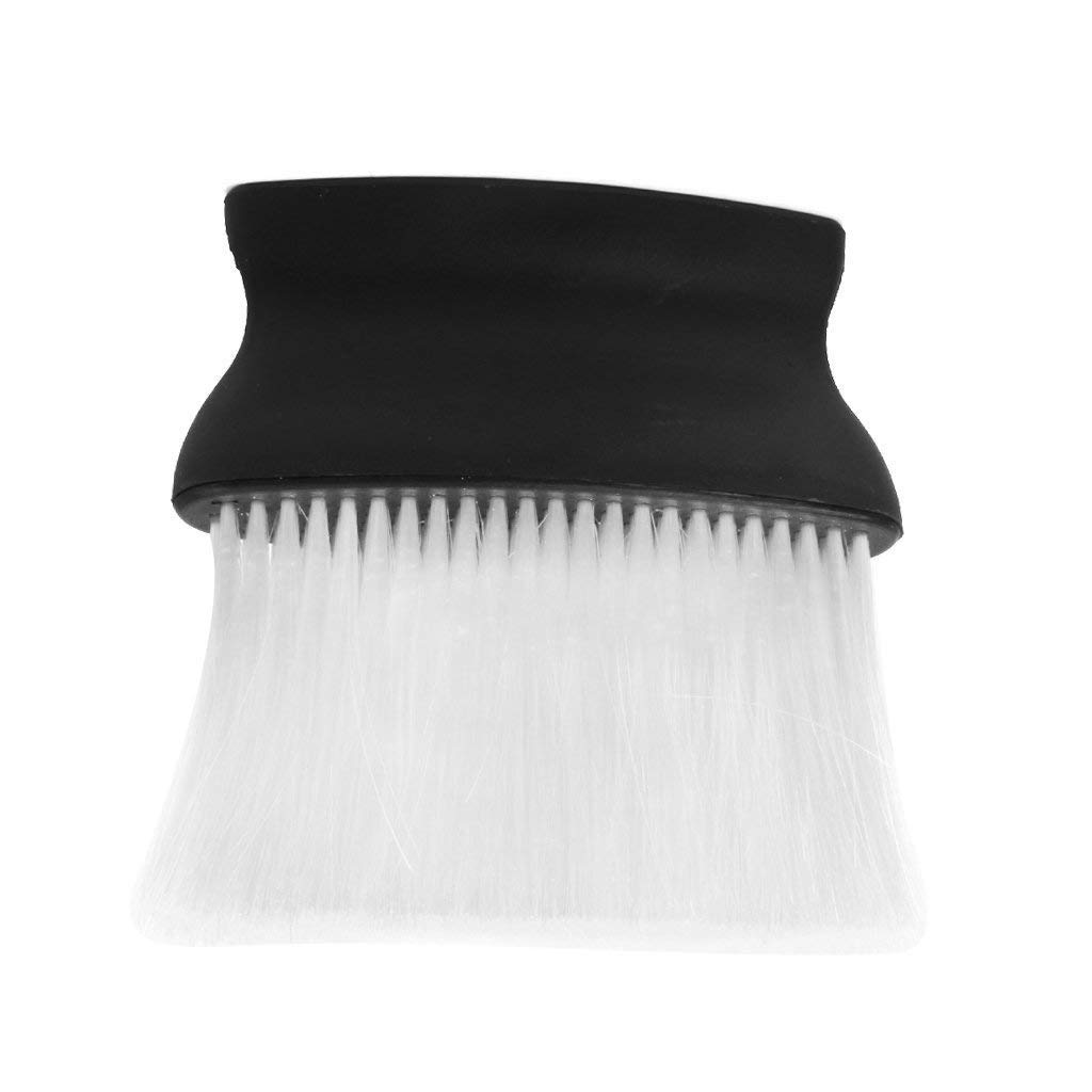 Professional Barber Neck Duster Brush for Hair Cutting - Soft Bristle Neck Cleaning Brush - Salon & Home Haircut Tool (Black) - Perfect for Barbershops, Home Grooming & Beard Trimming Aftercare