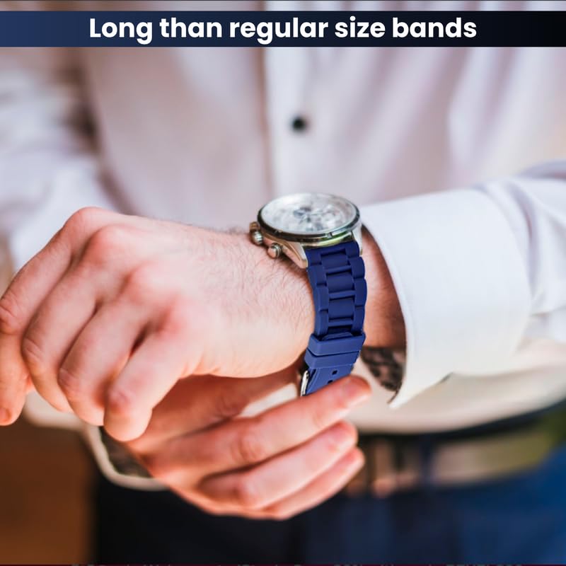 Premium Adjustable Silicone Watch Band for Women & Men - Sporty Durable Rubber Strap - Waterproof Replacement for Smart & Regular Watches - Ideal for Running, Swimming & Outdoor Activities
