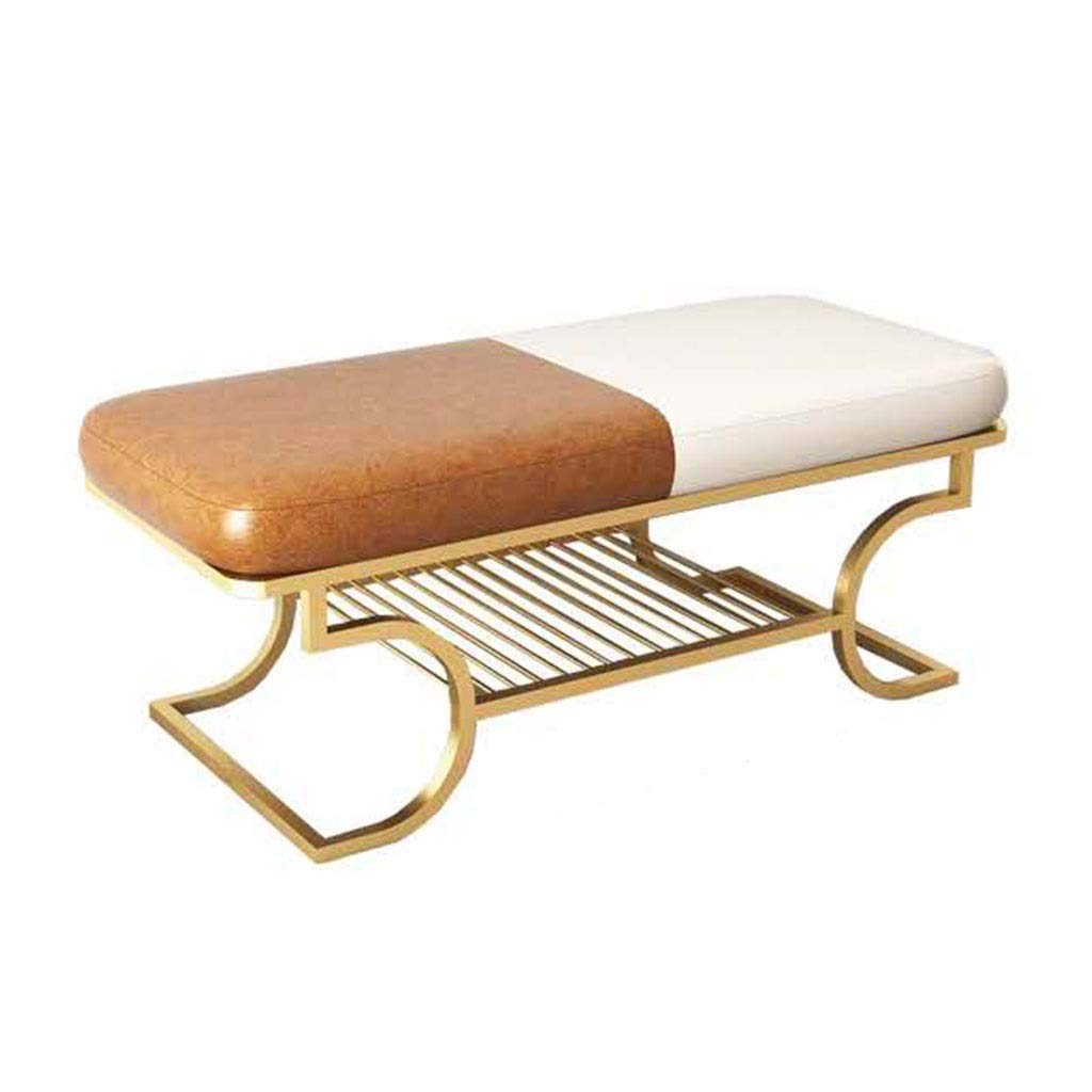 Gold Entryway Shoe Bench with Storage - 31.5