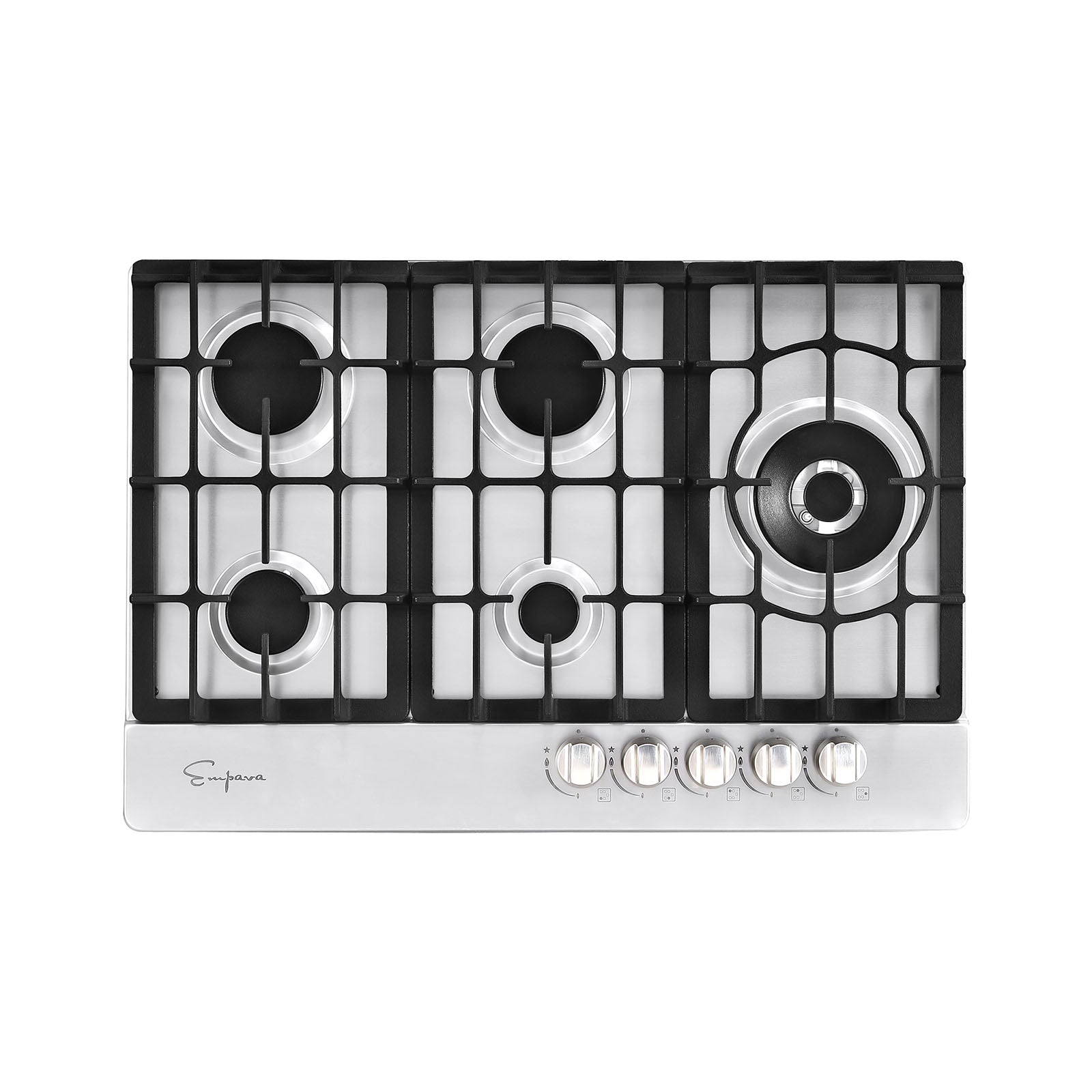 Empava 30-Inch 5-Burner Built-In Gas Cooktop - Stainless Steel Professional Range Top (Model 30GC38) for Home Kitchen, Restaurant & RV Use