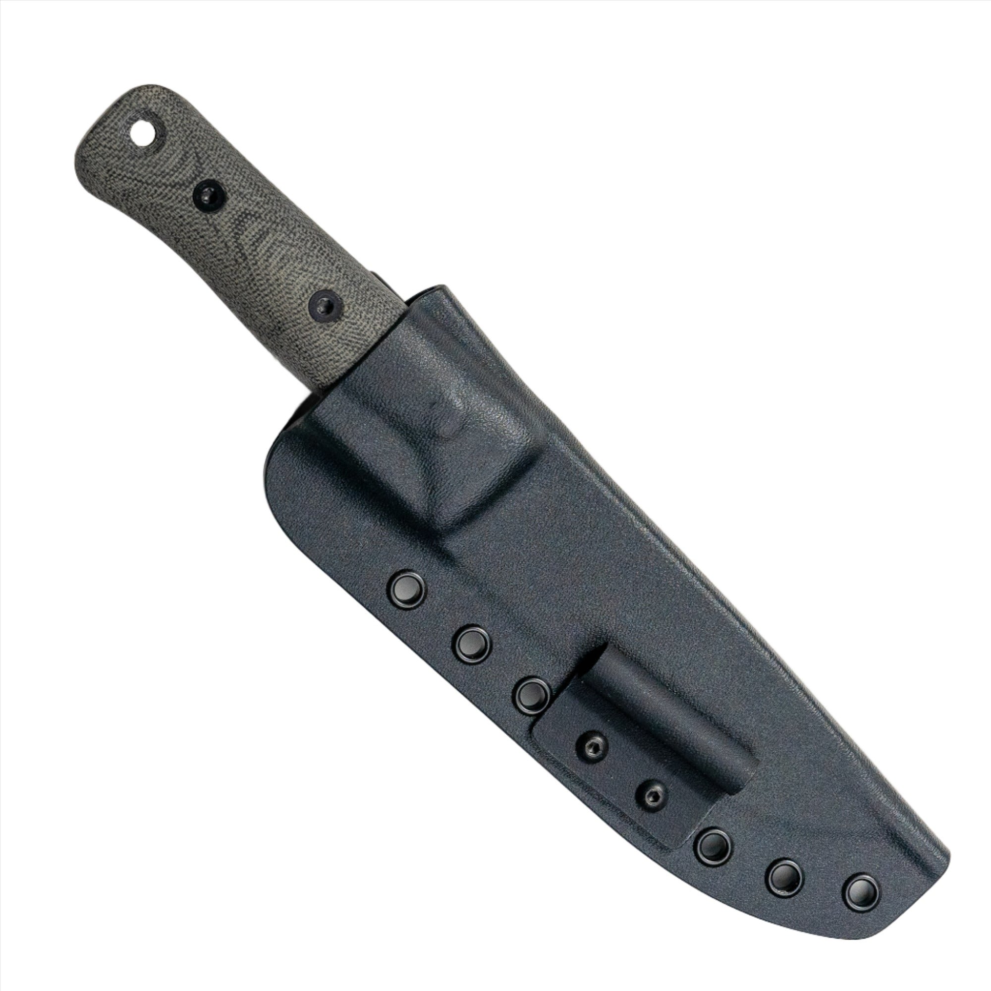 Premium BLEM S5 Glider Bushcraft Knife - CPM 3V Steel, Acid Stonewashed Finish, Black Canvas Micarta Handle - Perfect for Outdoor Survival, Camping & Hunting