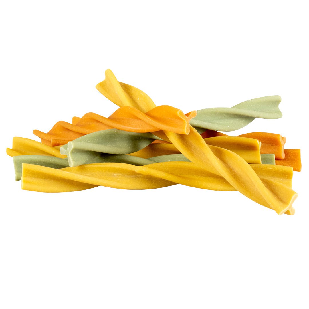 DUVO PLUS Garden Bites Fruity Dental Swirls - 16cm Dog Chew Toys for Small & Medium Dogs | Natural Teeth Cleaning Treats for Puppies | Perfect for Indoor Play & Outdoor Training