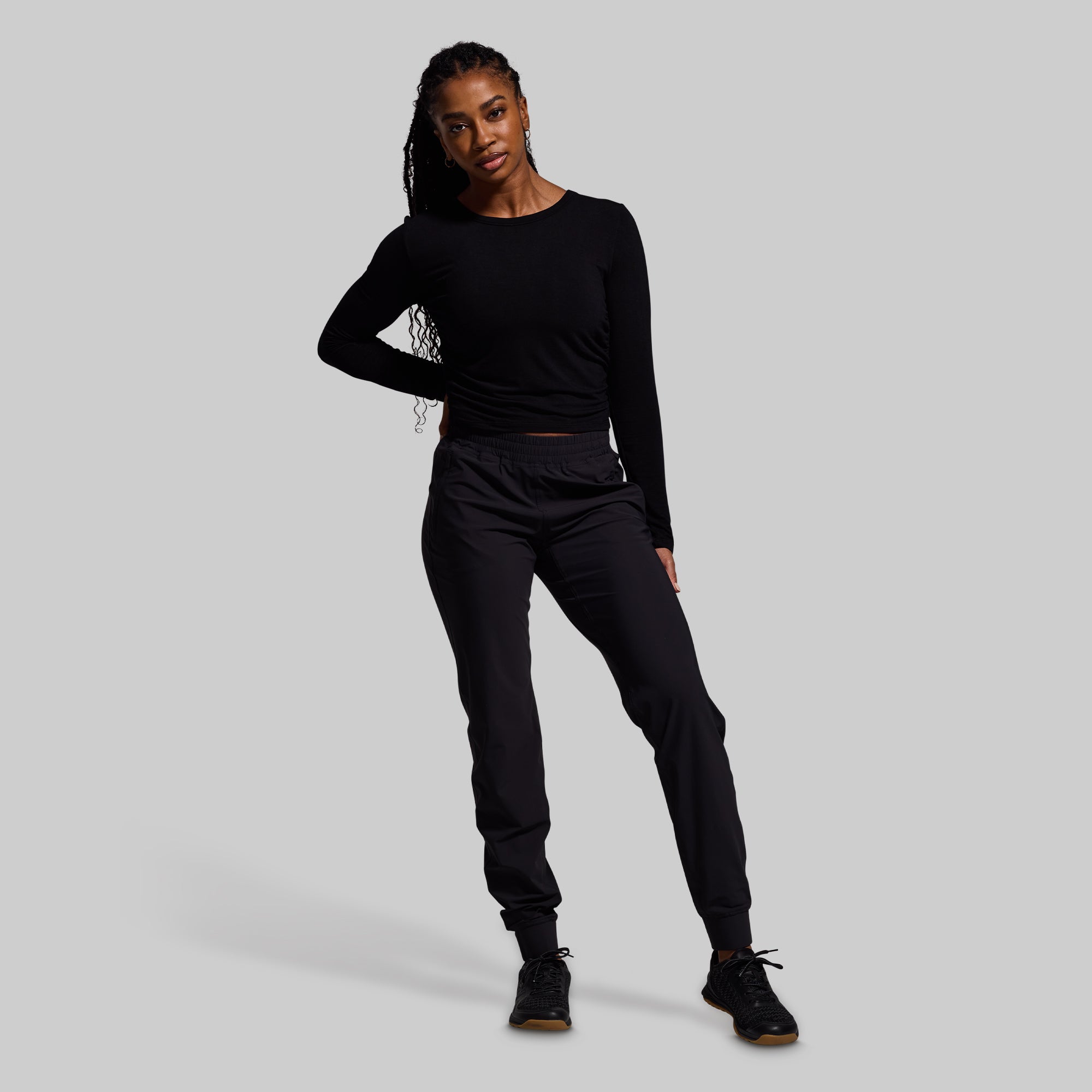 Women's High-Performance Jogger Pants - Black - Comfortable Workout & Lounge Running Yoga Pants for Active Women