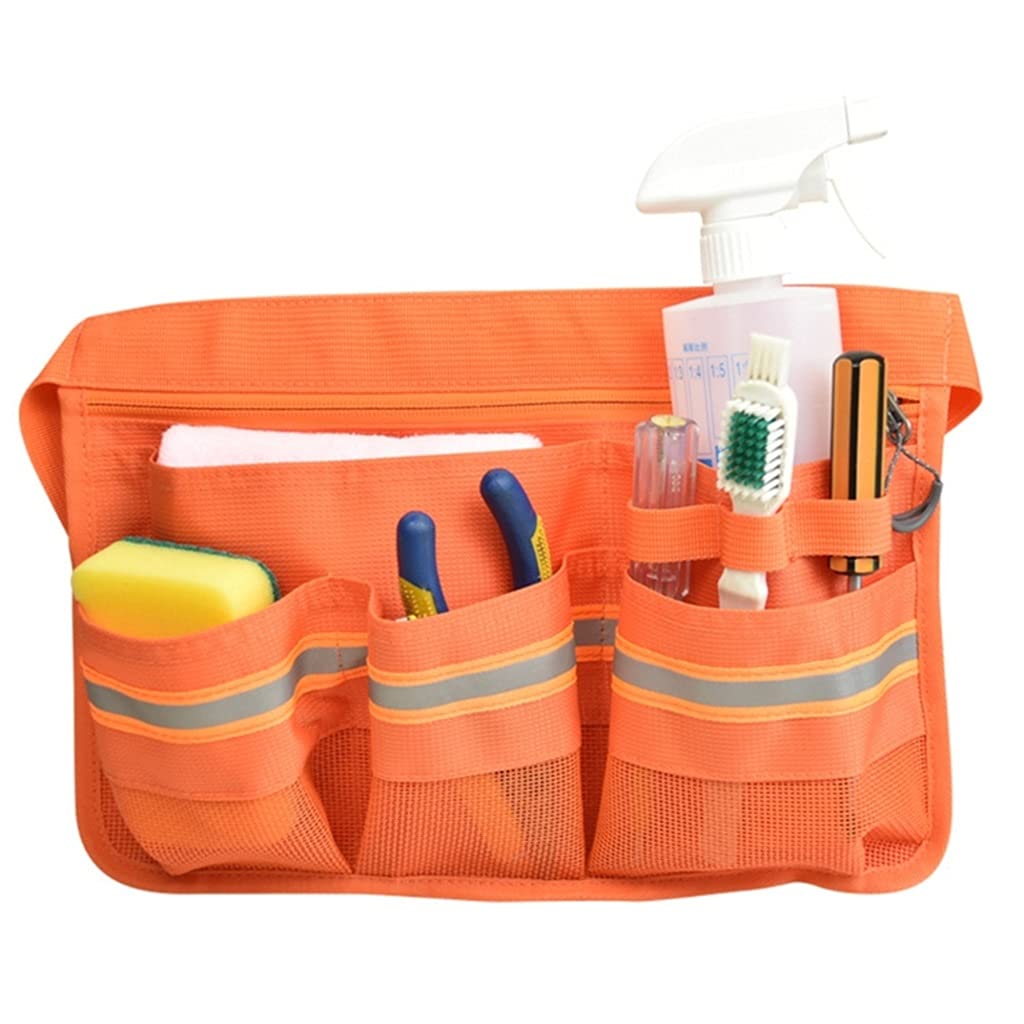 NSHDR Waist Tool Storage Bag for KTV, Hotel & Restaurant Cleaning - Durable Waist Belt Pouch for Waiters & Cleaners (Orange) - Perfect for Service Industry, Housekeeping & Outdoor Work