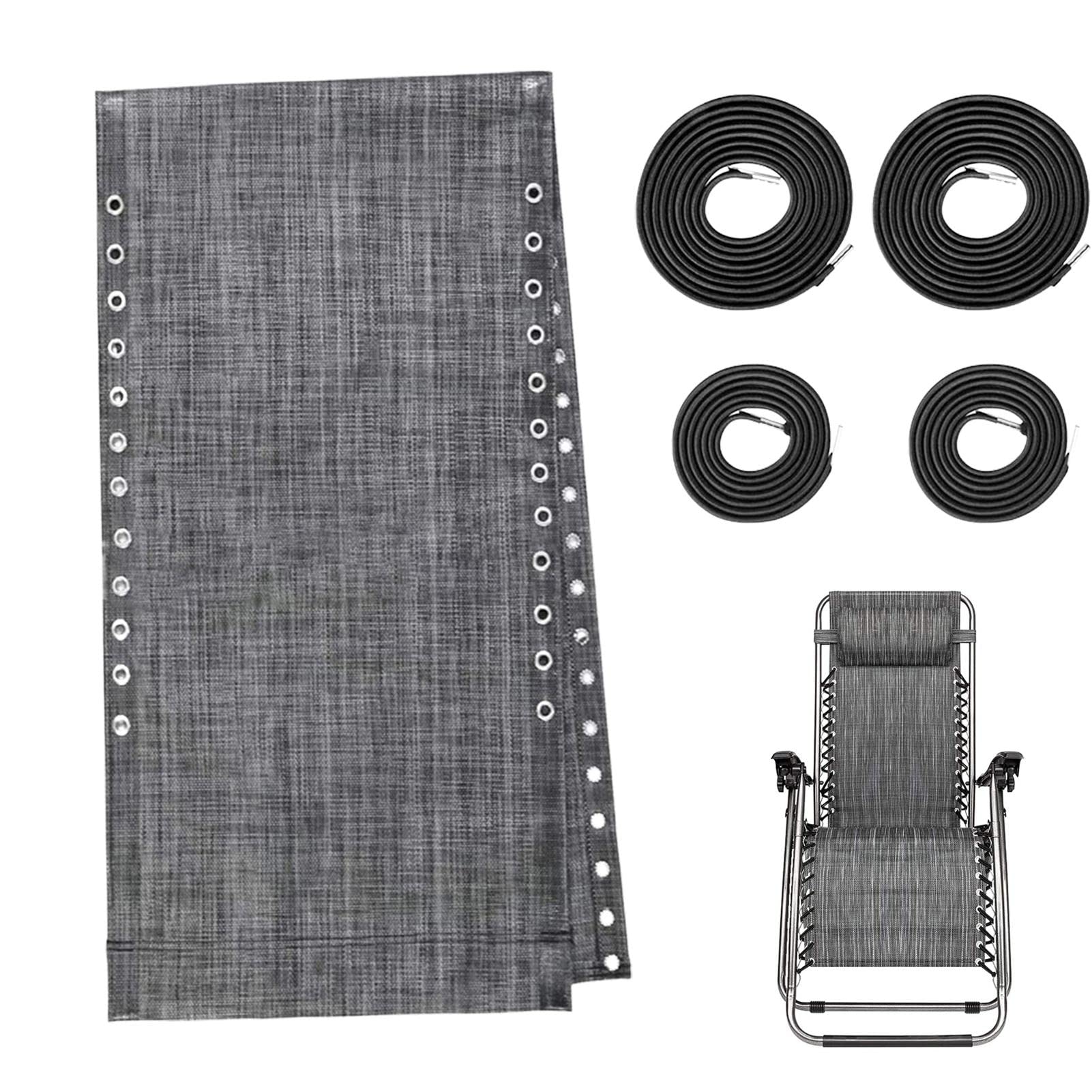 **SuTL Sling Chair Replacement Fabric - Universal Repair Kit with 4 PCS Lace Cords for Antigravity Lounge Chair, Sun Lounger, Patio & Folding Recliner - Durable Outdoor Furniture Upgrade for Backyard, Poolside & Camping**