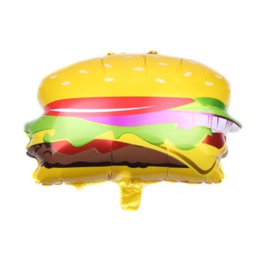Amosfun Hamburger Foil Balloons - Fun Aluminum Party Balloons for Birthday, Wedding, Baby Shower & Festive Decorations | Perfect for Kids Parties, Themed Events & Photo Backdrops