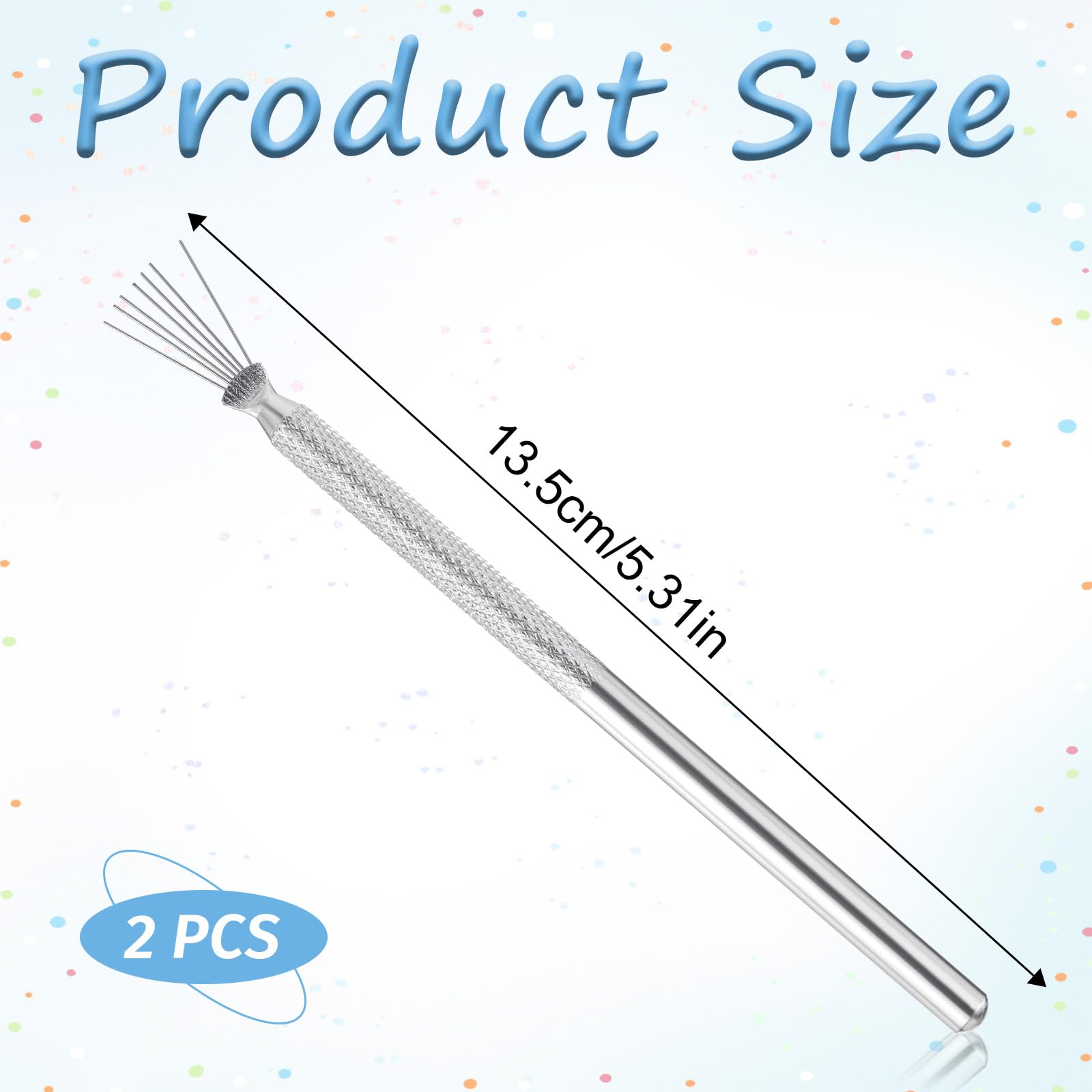 2 Pcs 7-Pin Nail Liner Art Tool Kit - Stainless Steel Bendable Needle Pen for Spider Web & Stripe Designs - Professional Nail Art Brushes for Salon & Home Manicure - Perfect for Halloween, Cosplay & Creative Nail Art