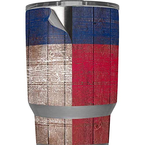 Skinit Texas Flag Dark Wood Decal Skin Compatible with Yeti 20oz Tumbler - Durable Vinyl Wrap for Customized Drinkware | Perfect for Outdoor Adventures, Office Use & Personalized Gifts