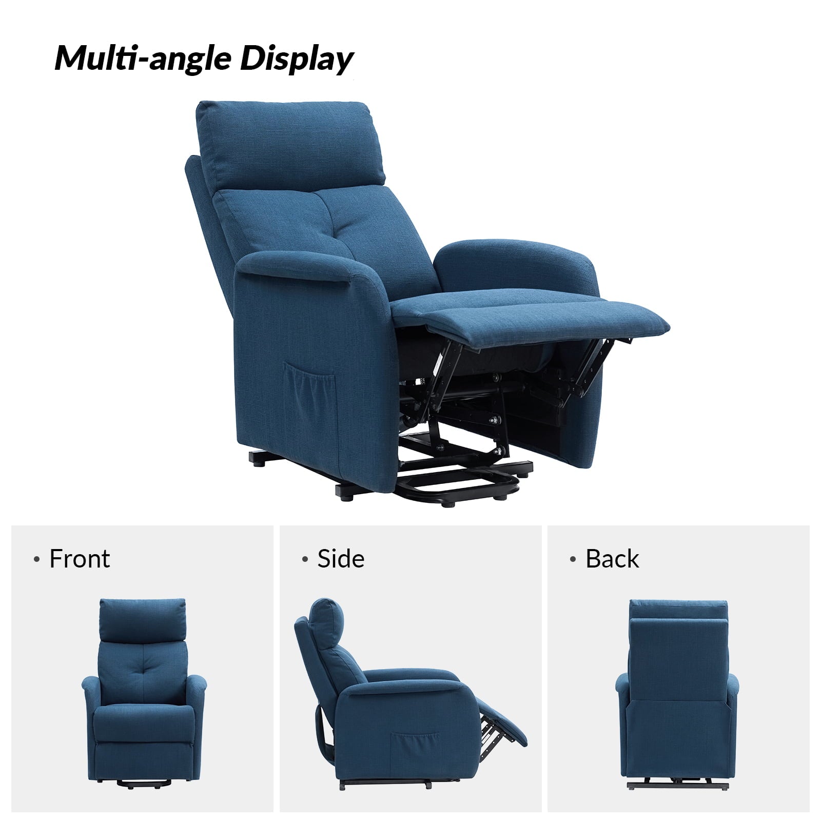 Serena Power Recliner Chair with Massage & Heat - Electric Lift Recliner Sofa for Living Room, Elderly & Home Theater Comfort (Brown) - Perfect for Relaxation, Movie Nights & Pain Relief
