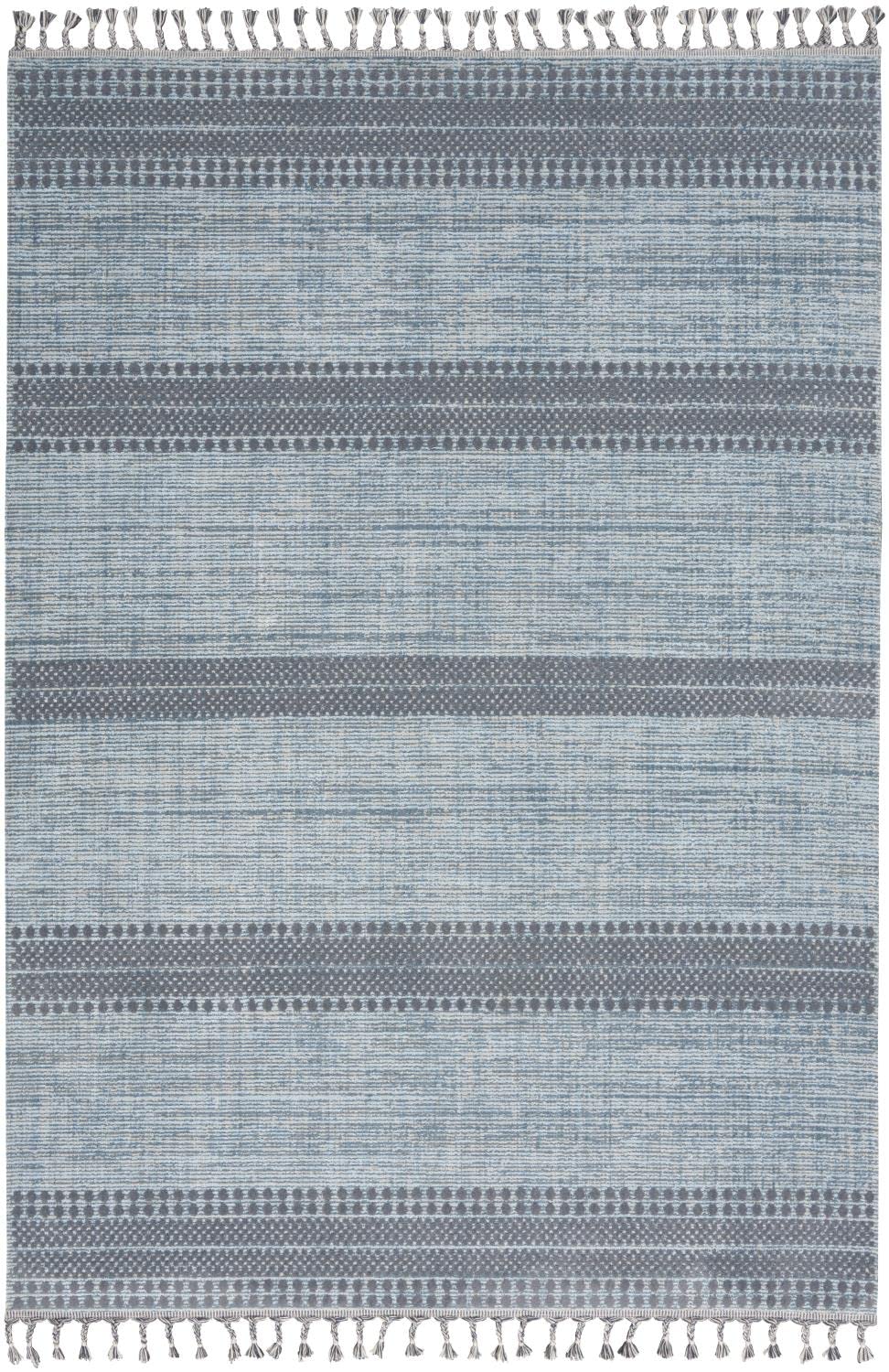 Nourison Asilah Light Blue/Charcoal 4' x 6'2