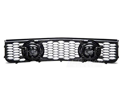 GT Style Pony Delete Grille with Fog Lights for 2005-2009 Ford Mustang V6 | Upgrade Front Grille for Enhanced Style & Airflow | Perfect for Car Shows & Performance Upgrades