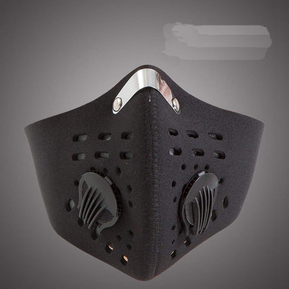 JPOJPO Half Face Dust Mask with 2 Carbon Filters - Reusable Windproof Cycling Mask for Skiing, Mountain Biking & Outdoor Sports - Breathable Protection for Dust, Pollen & Allergens