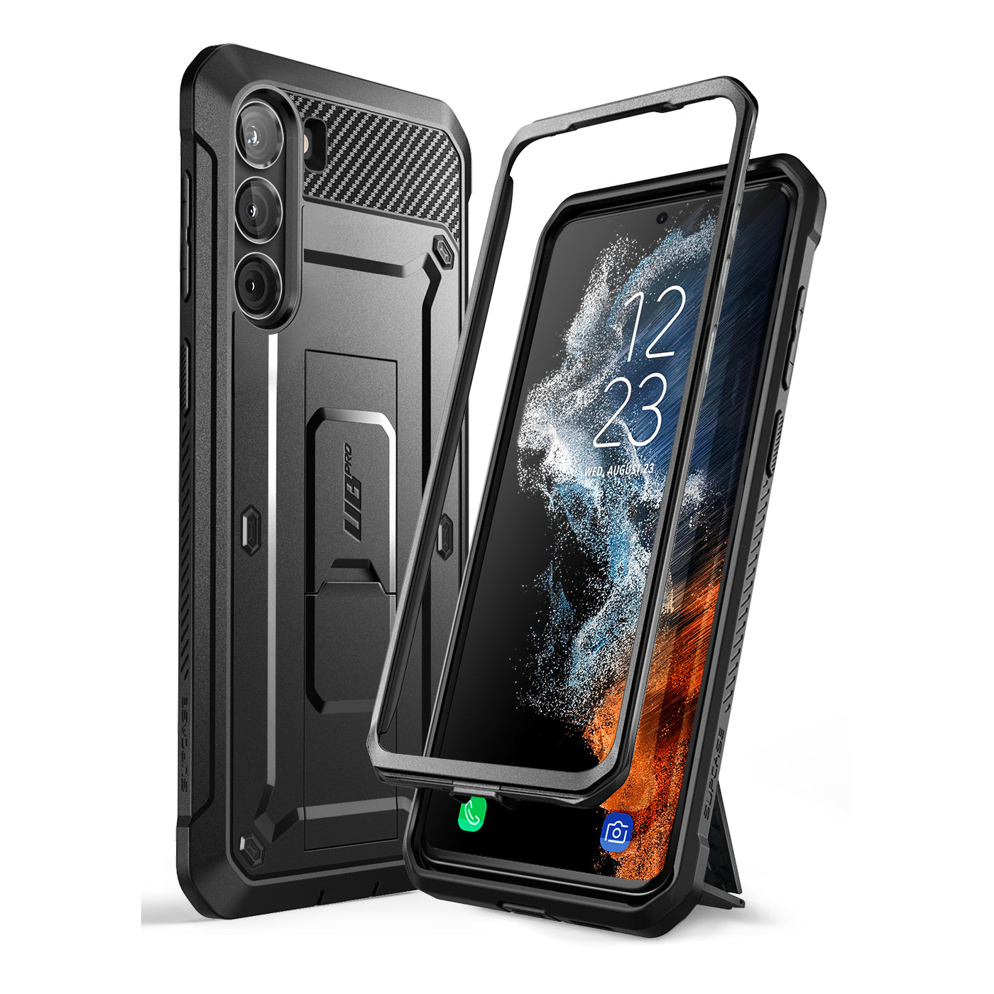 Samsung Galaxy S23 Plus Unicorn Beetle PRO Rugged Protective Case - Shockproof & Drop Proof Cover for Heavy Duty Protection - Perfect for Outdoor, Construction & Extreme Sports Use (Black)