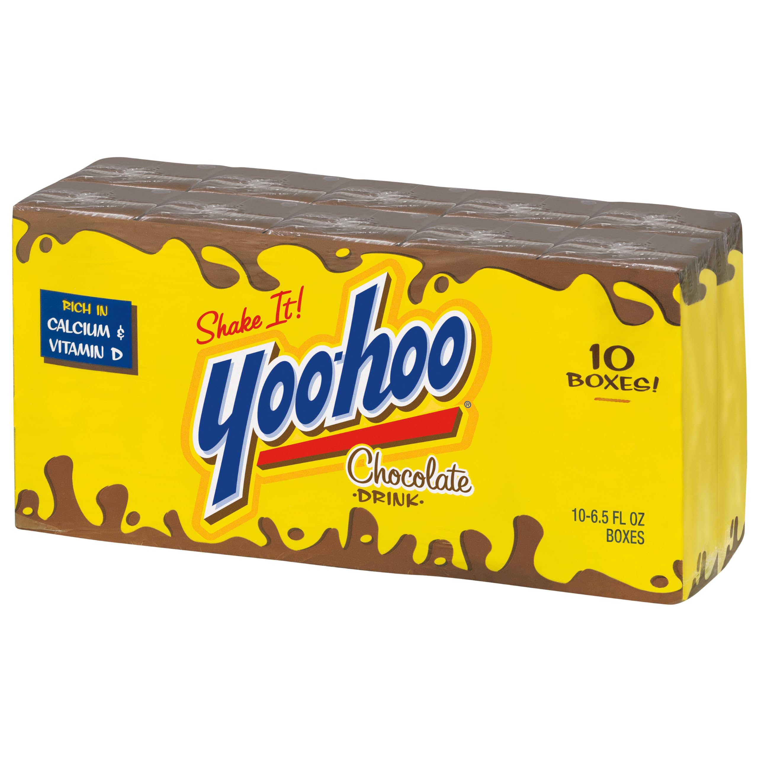 Yoo-Hoo Chocolate Flavored Drink Boxes - 6.5 fl oz (10 Count, Pack of 4) | Shelf-Stable Milk Alternative for Kids Lunches, School Snacks & On-the-Go Refreshment