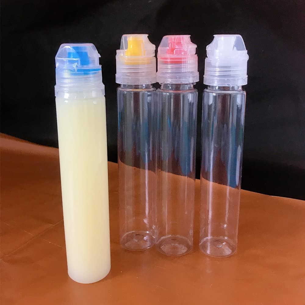 4pcs Leakproof Honey Squeeze Bottles for Travel & Camping - Salad Dressing, Oils, Ketchup