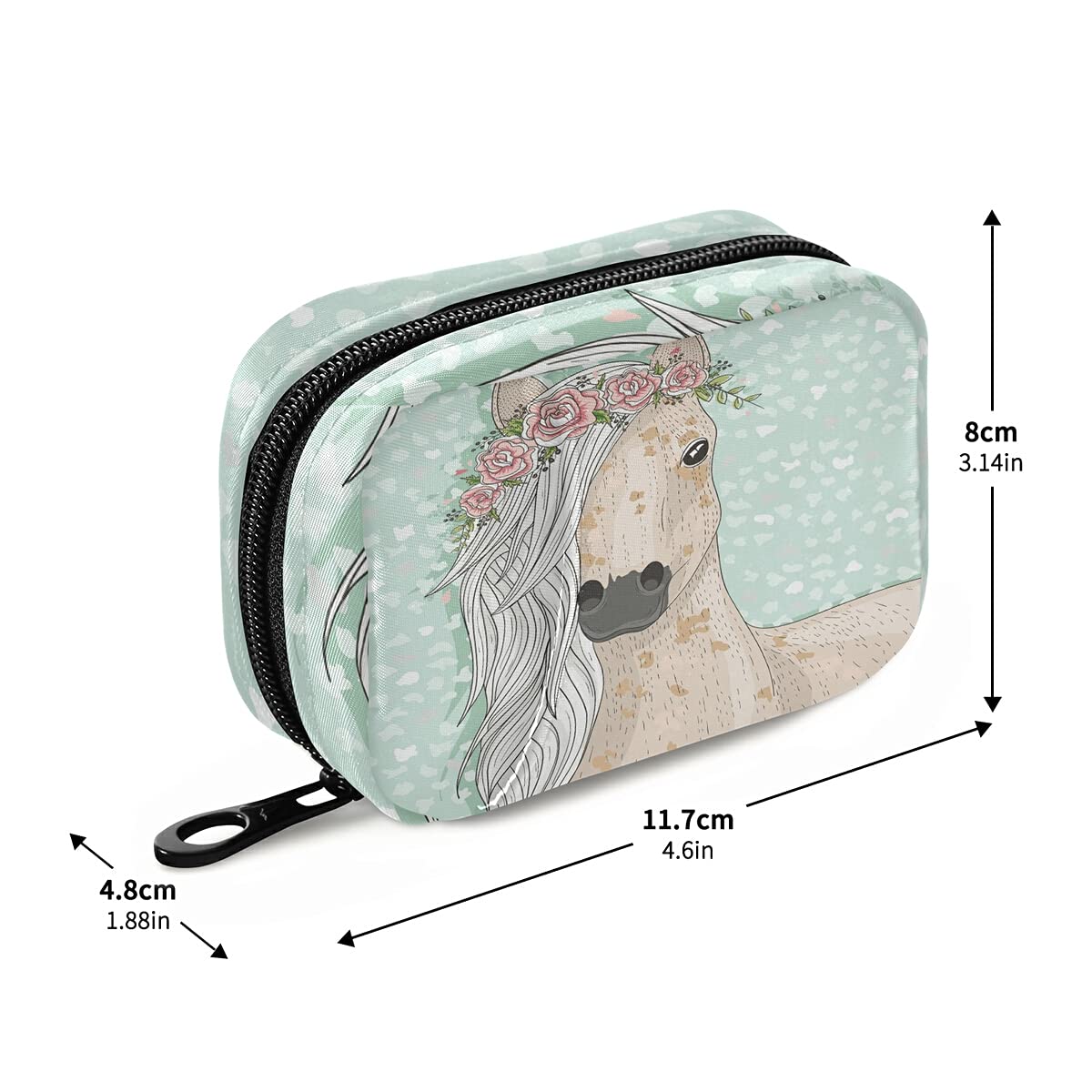 Adorable Floral Horse Fairy Tale Pill Case - Portable Medicine Organizer for Vitamins & Supplements | Perfect for Travel, Home, and Office Use