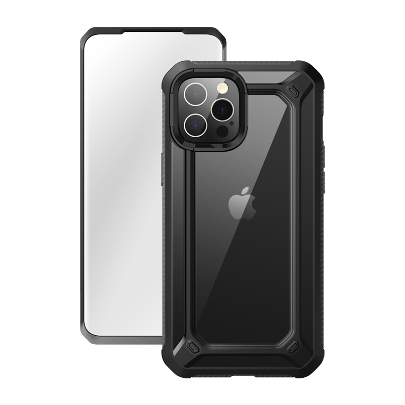 iPhone 12 Pro Max 6.7 inch Case - Unicorn Beetle Pro EXO Series Rugged Clear Protective Cover with Built-in Screen Protector | Shockproof, Drop Protection for Everyday Use & Outdoor Activities
