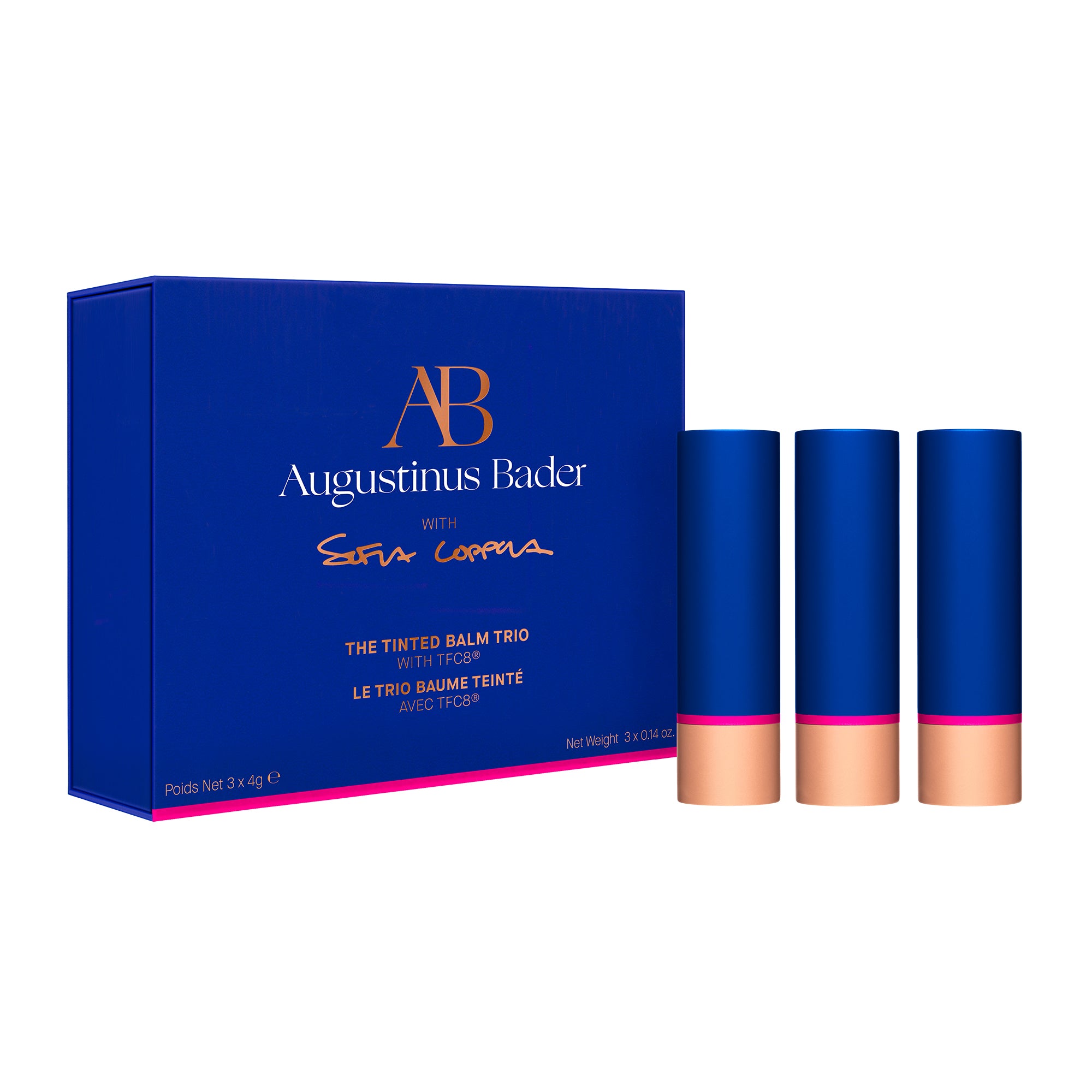 Sofia Coppola Tinted Lip Balm Trio - 3 Piece Hydrating Lip Balm Gift Set with Natural Tint & Moisturizing Formula | Perfect for Daily Use, Gifts & Travel