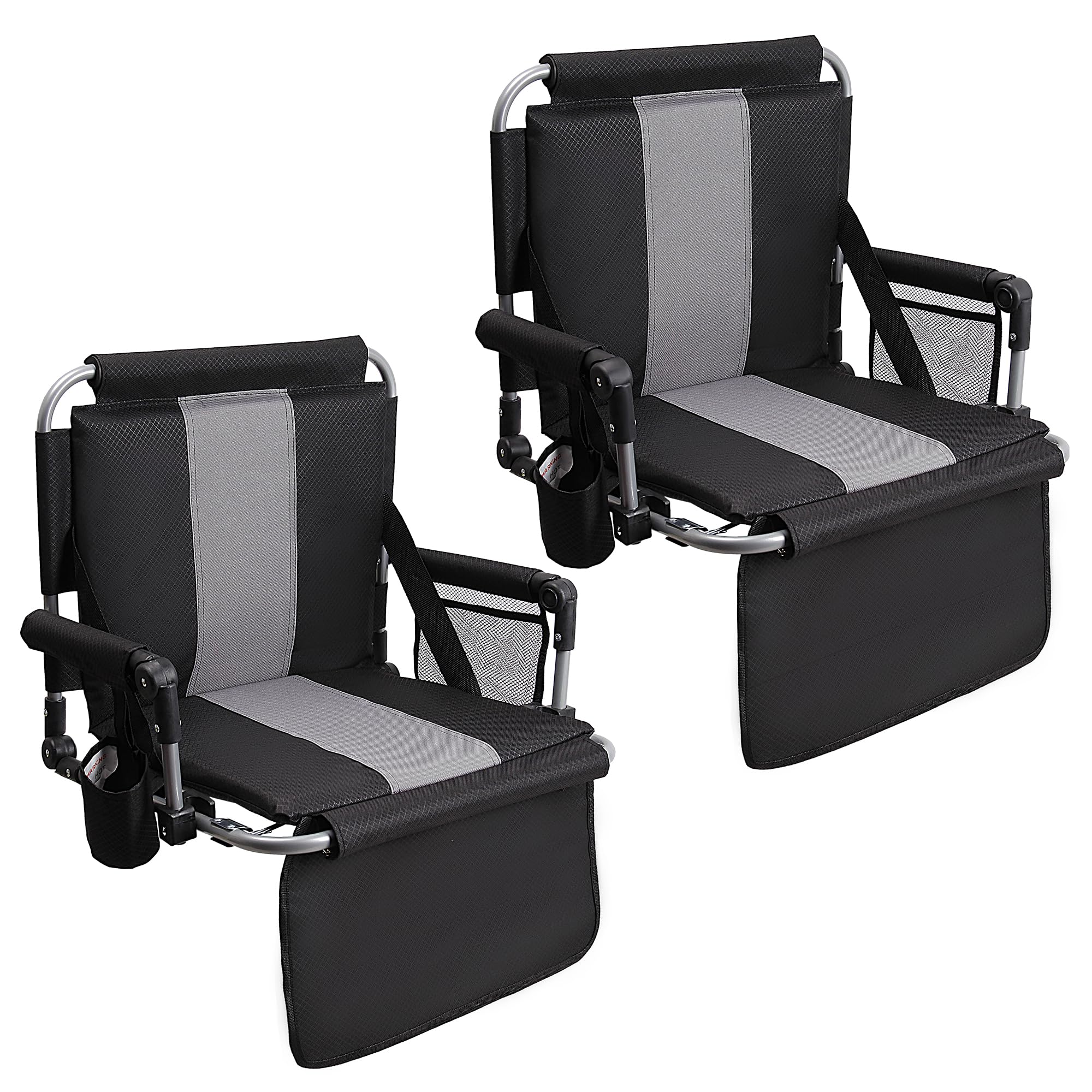 ALPHA CAMP Stadium Seat Chair with Back & Arm Rest - Portable Bleacher Seat for Football Games, Concerts & Outdoor Events