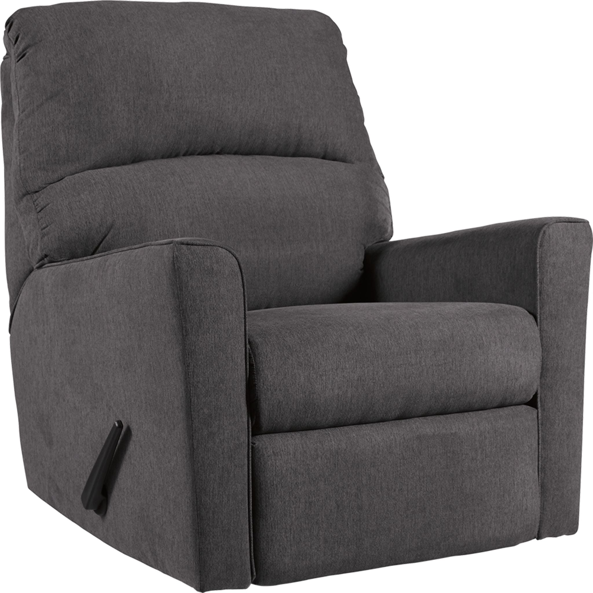Alenya Rocker Recliner Chair - Premium PU Leather, Ergonomic Design, 360° Swivel & Glider, Charcoal Gray - Perfect for Living Room, Nursery & Home Theater Relaxation