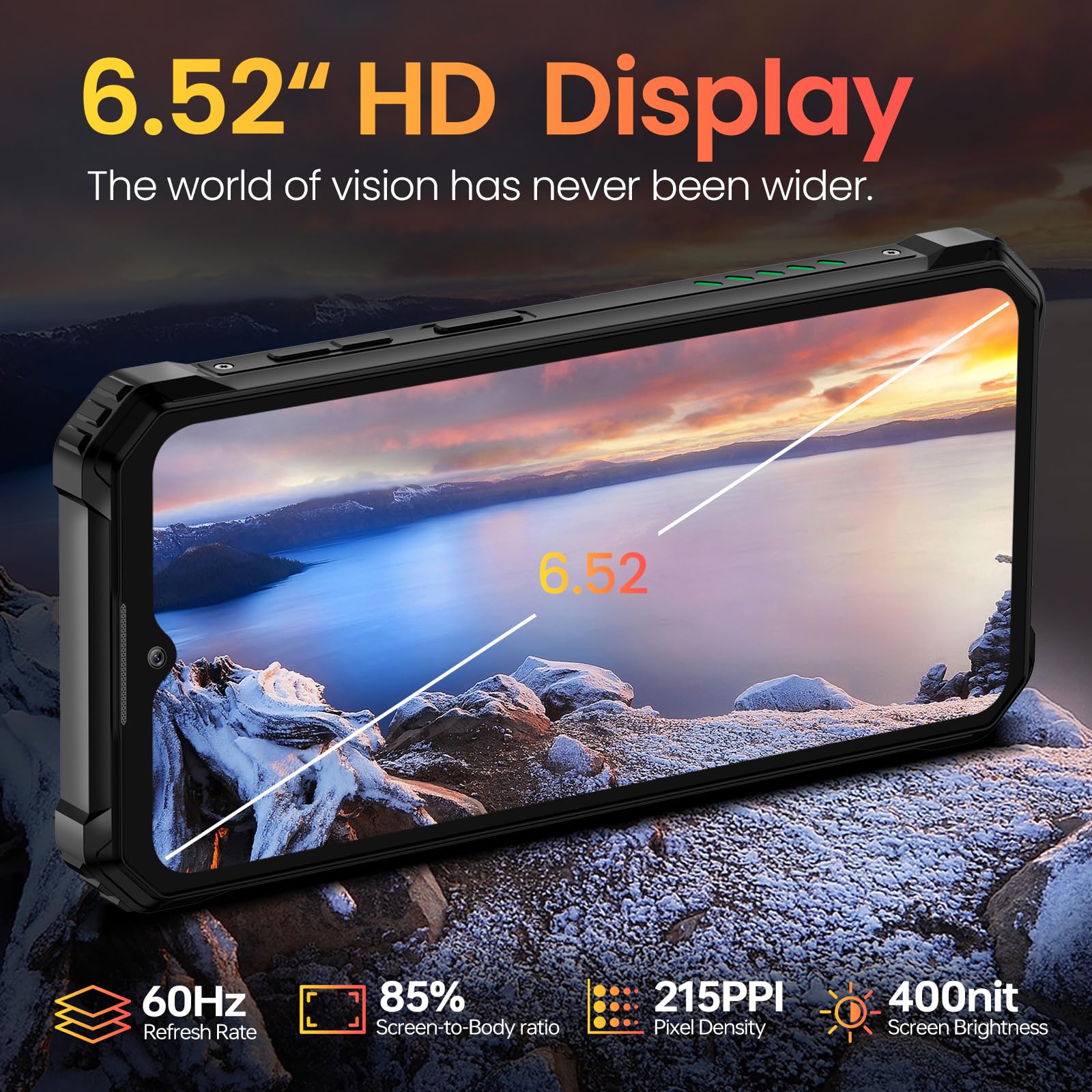 OUKITEL WP28E Rugged Smartphone - Android 14, 10600mAh Battery, 16GB RAM + 64GB/1TB Storage, 6.52