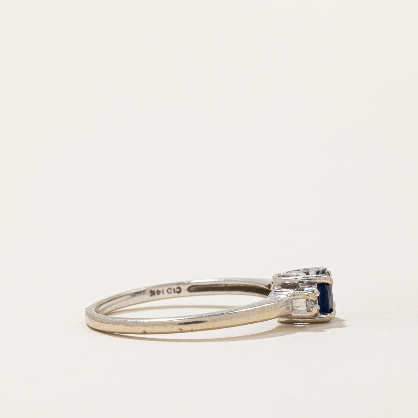 Exquisite 0.30ct Sapphire & Diamond Ring (0.07ctw) - Size 6.75 | Elegant Engagement, Wedding & Anniversary Jewelry Gift for Women