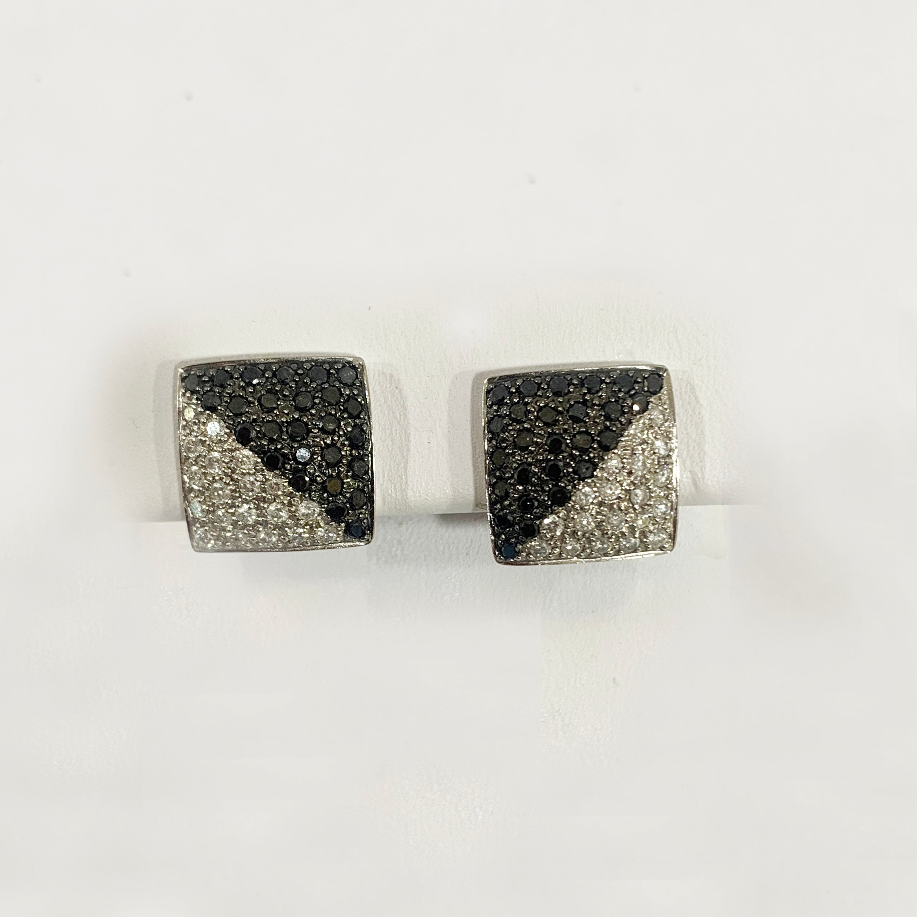 14K White Gold Black Diamond Stud Earrings for Women - Elegant & Hypoallergenic Jewelry for Parties, Weddings & Everyday Wear