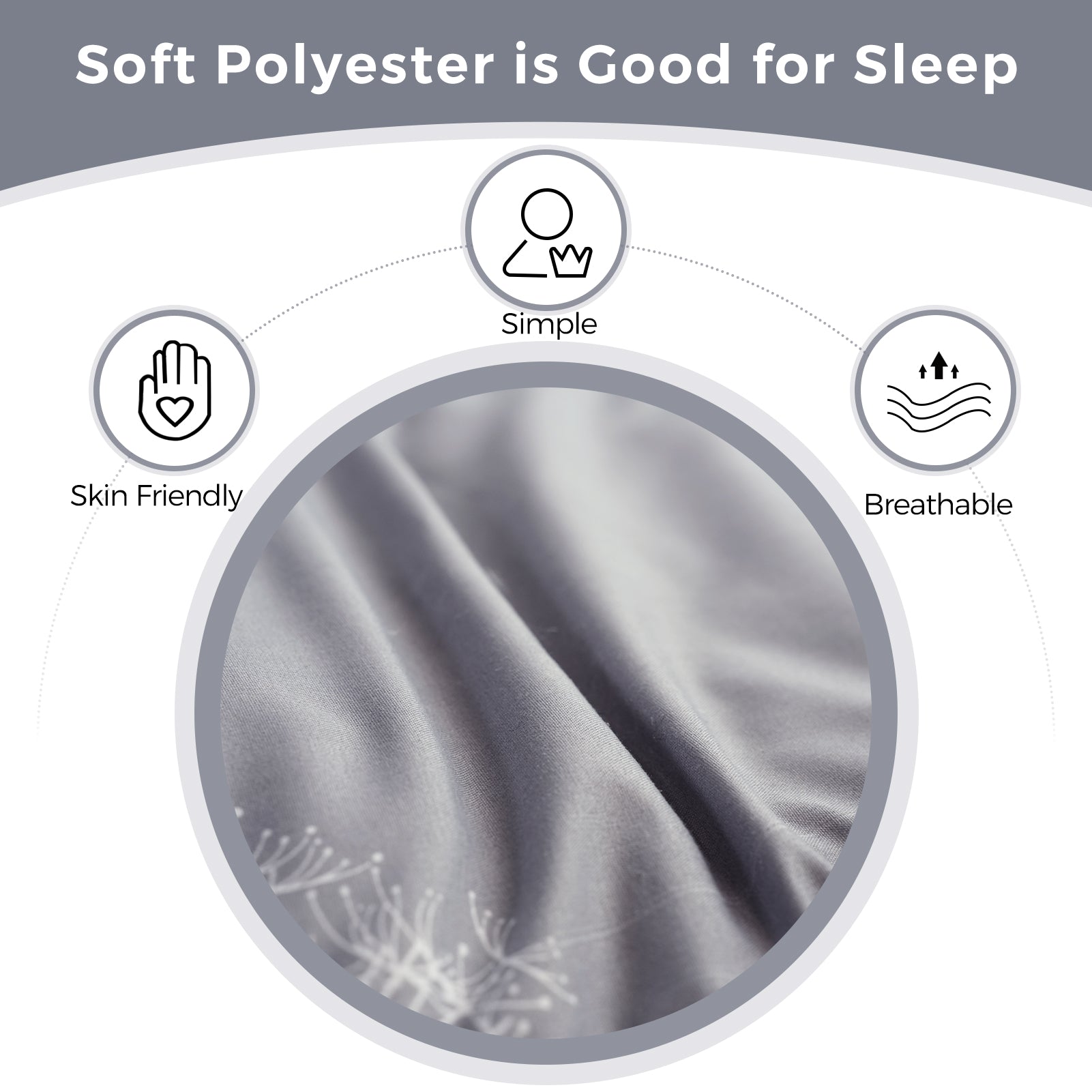 MAXYOYO Japanese Floor Futon Mattress - Grey Dandelion Pattern, Foldable Sleeping Mat for Guest Bed, Meditation & Small Space Living