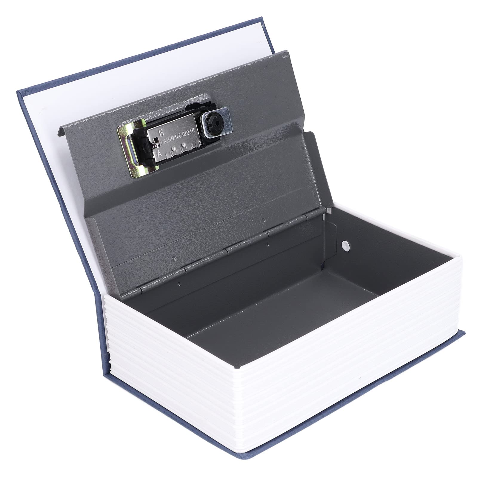 Book Shaped Safe Box - Hidden Security Storage for Valuables - Decorative Blue Book Safe for Bookshelf - Perfect for Home, Office & Travel Security