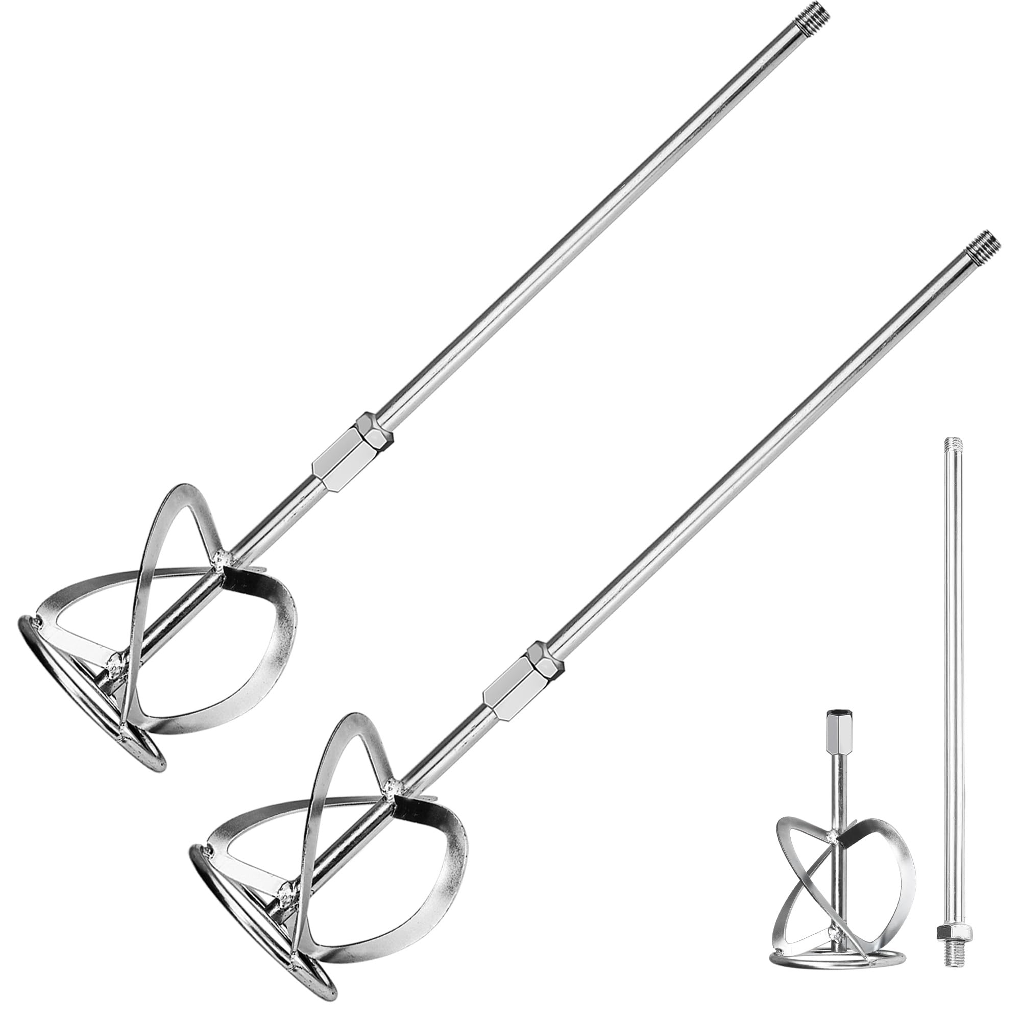Concrete Mixing Head - M14 Mixer Drill Bit Accessory for Cement & Paint - 23.63