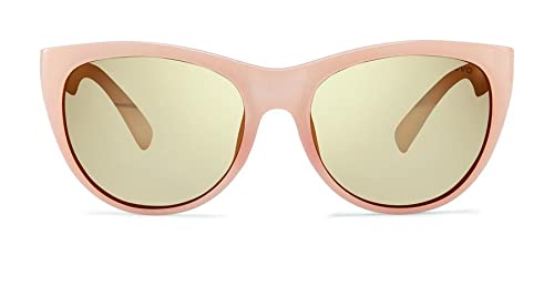Revo Unisex RE 1037 Barclay Cat Eye Polarized Sunglasses with UV400 Protection - Blush Frame & Champagne Lens for Driving, Beach & Outdoor Activities