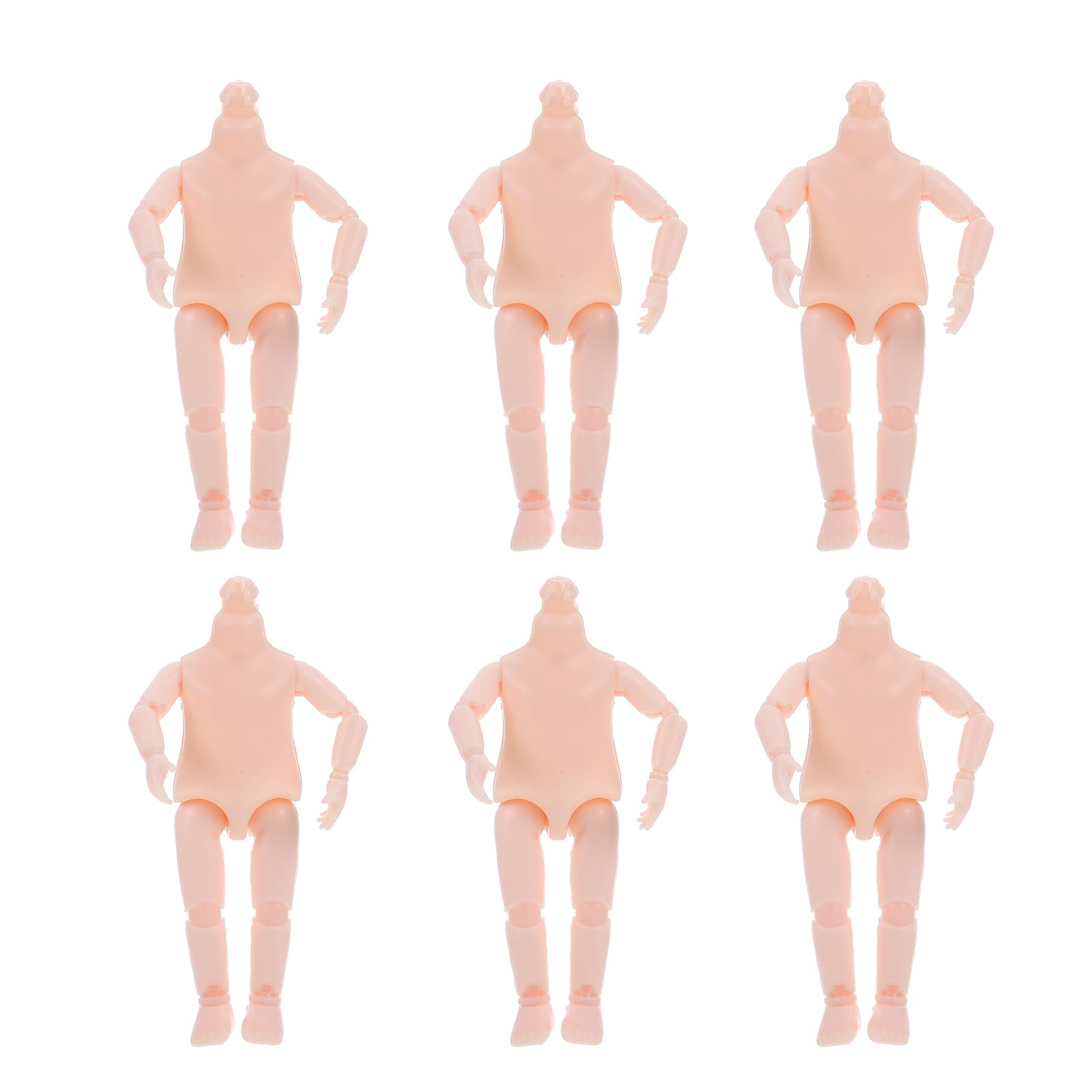 Healifty 6pcs Nude Ball Joint Doll Body with Movable Limbs - DIY BJD Doll Making Kit for Artists & Collectors - Perfect for Custom Doll Design, Photography & Cosplay