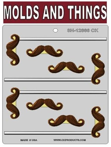 CK Products Mustache Sucker Hard Candy Mold - Premium Silicone Candy Making Mold for DIY Lollipops, Chocolates & Gummy Treats - Perfect for Birthday Parties, Baby Showers & Holiday Gifts