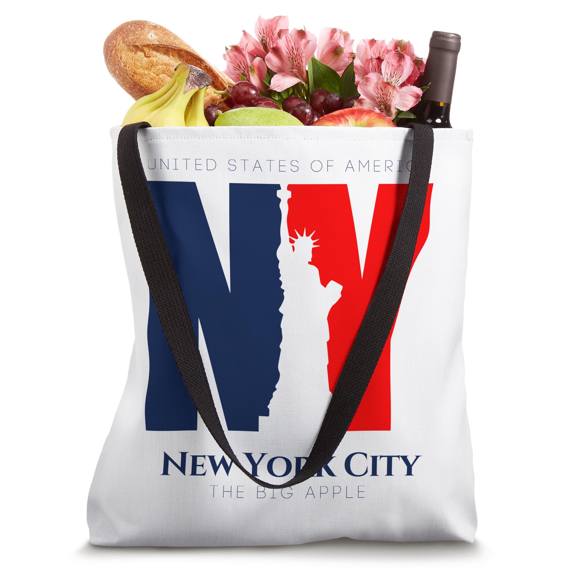 Stylish New York City Abstract Graphic Tote Bag - Trendy Reusable Shopping Bag for Women, Perfect for Groceries, Beach, Work & Travel