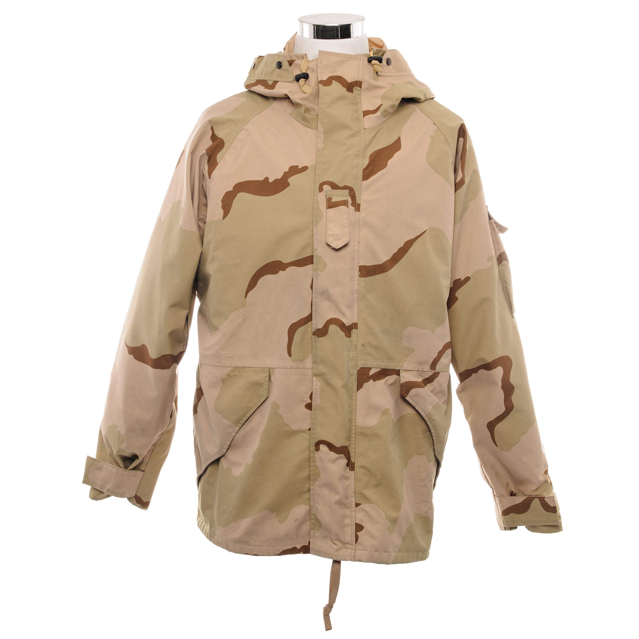 US Army Cold Weather Parka - Desert Camouflage Jacket (2001 Issue, Size Large Regular) | Military Outerwear for Harsh Conditions & Outdoor Adventures