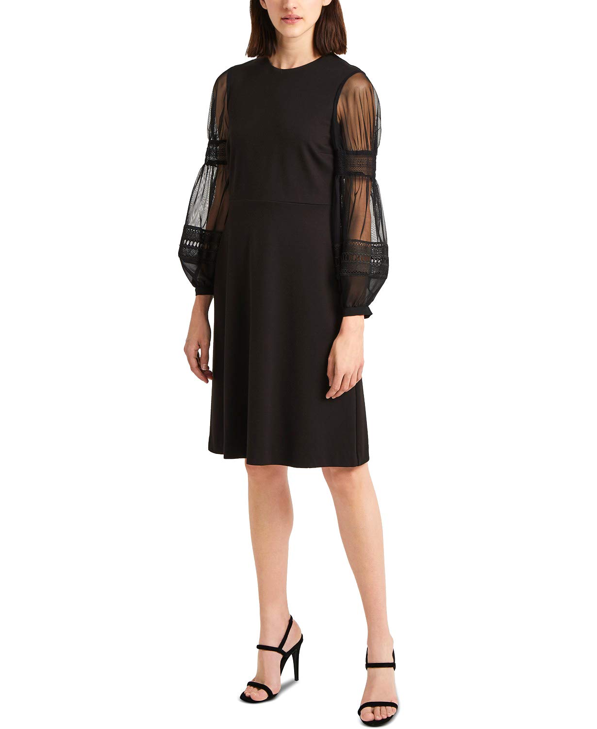 French Connection Women's Lace Shift Dress - Black Size 8 for Party & Evening Wear