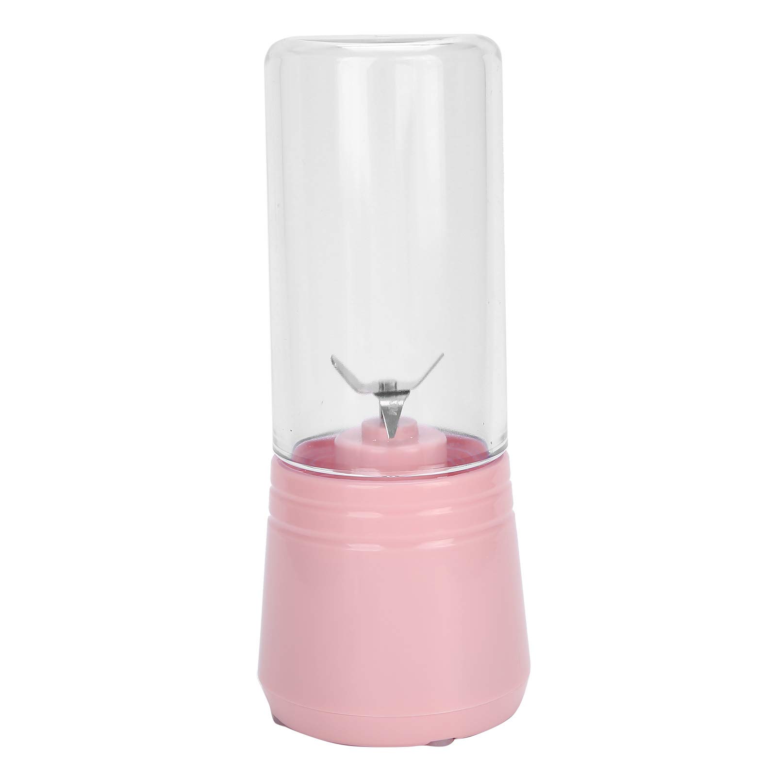 Portable Personal Blender with USB Rechargeable Battery - 300W High Speed Juicer Cup for Smoothies, Shakes & Juices - Compact Travel Blender for Gym, Office, Camping & Outdoor Activities (Pink)