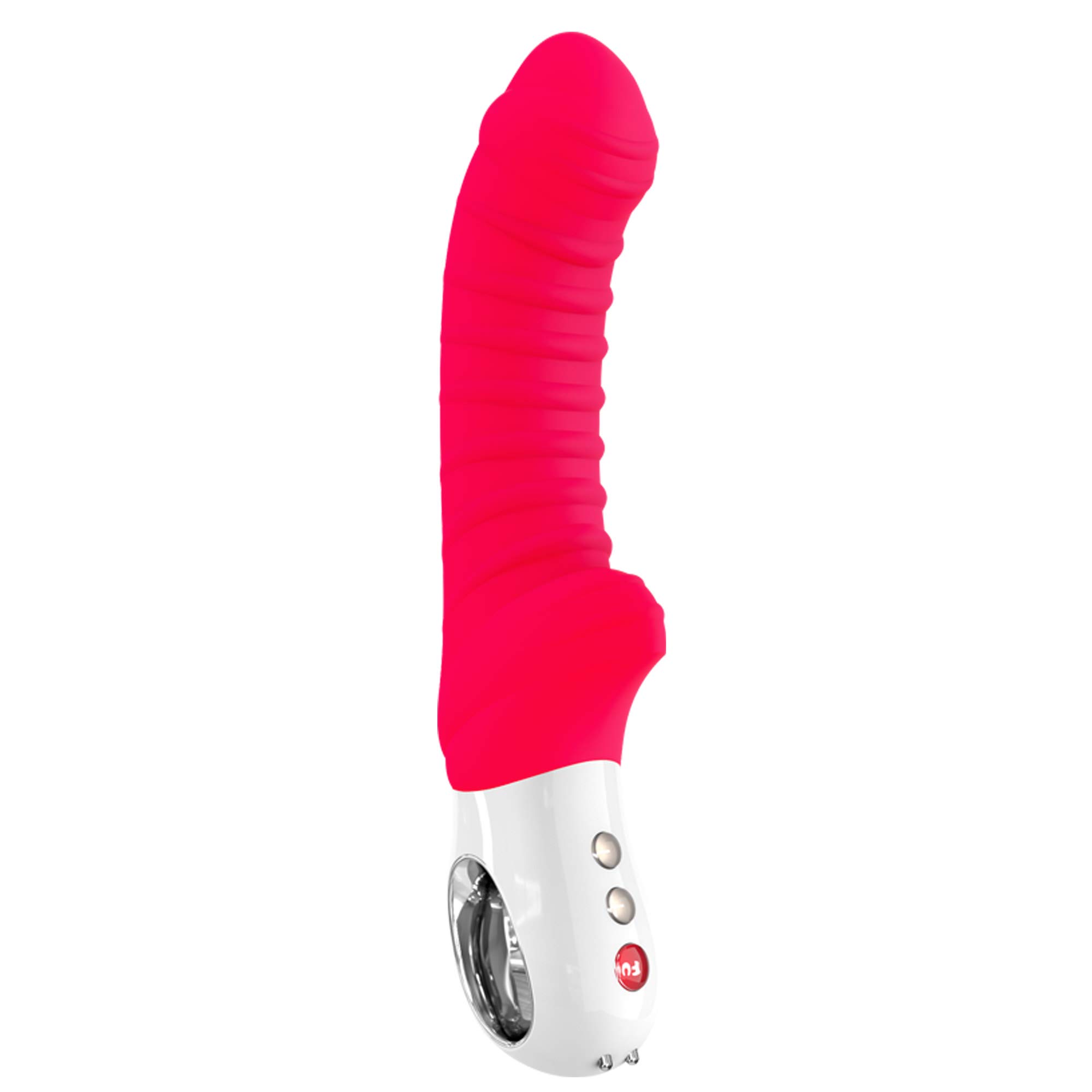 Premium G5 Series Rechargeable Silicone Vibrator - Luxury Adult Toy for Women & Men | Waterproof, Body-Safe Silicone Dildo with Powerful Vibrations (Tiger India Red) | Perfect for Couples Play, Solo Pleasure & Sensual Massage