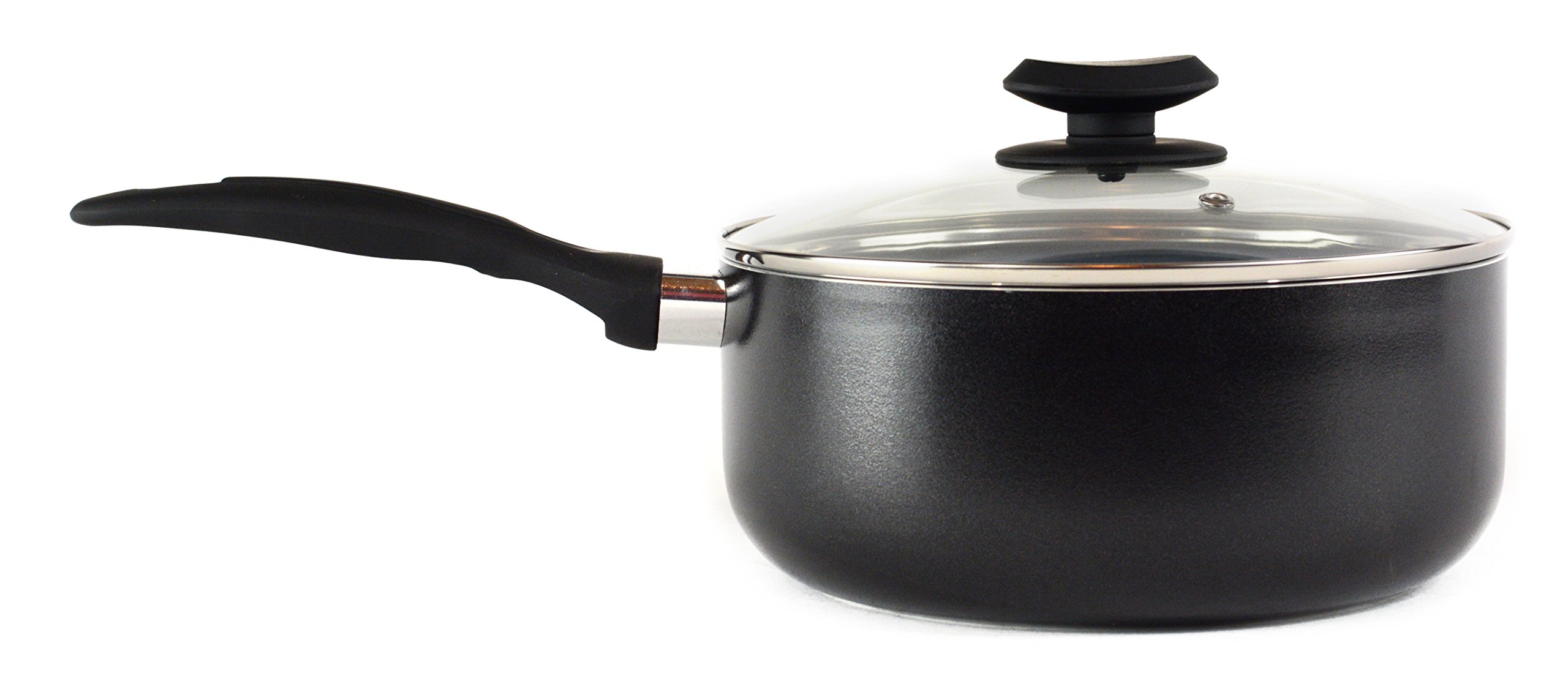 Nonstick Ceramic Frying Pan 4 Quart (3.8L) - Black Skillet for Healthy Cooking - Perfect for Sauteing, Frying & Omelets
