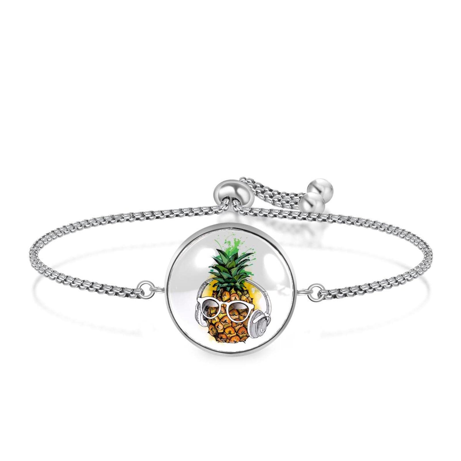 Adjustable Pineapple Chain Bracelet for Women - Trendy Fashion Jewelry Gift for Birthday, Christmas & Friends - Perfect for Summer Outfits & Beach Vacations