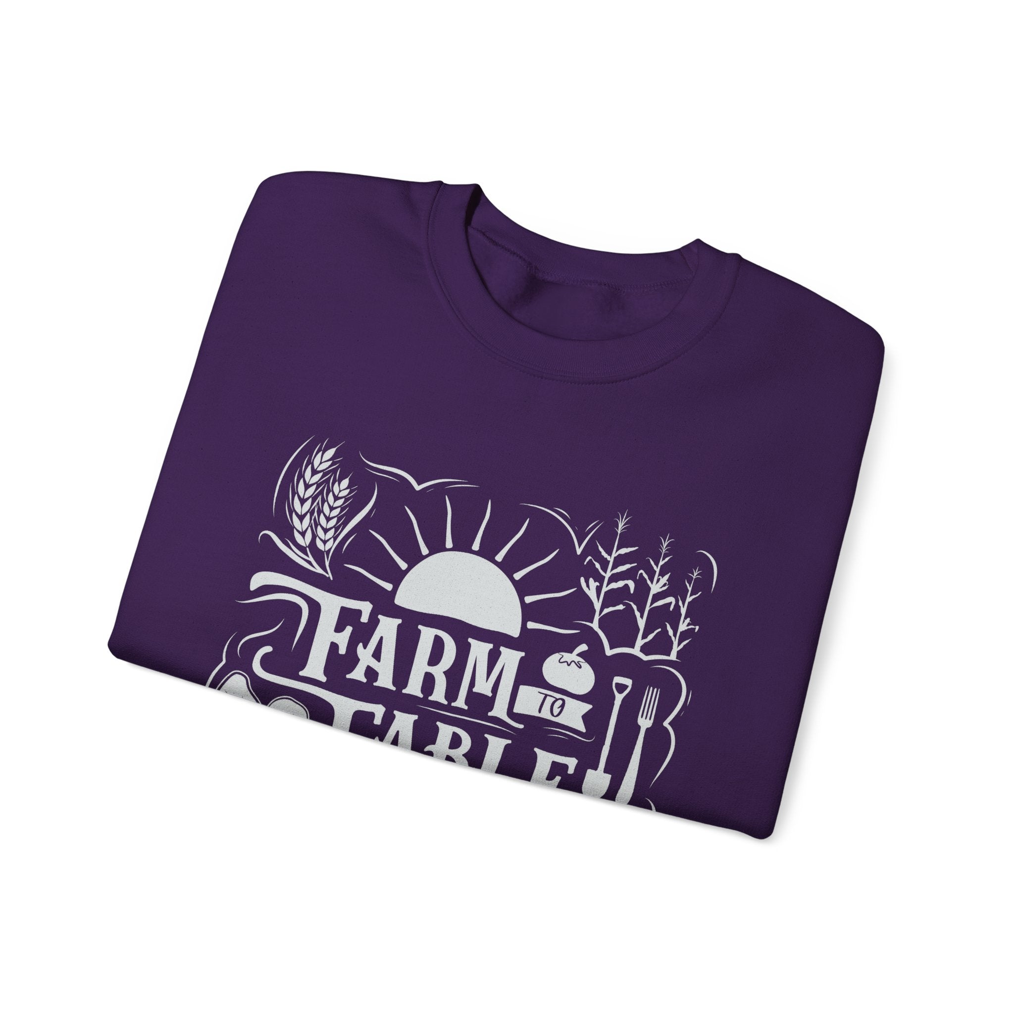 Farm to Table Crewneck Sweatshirt - Cozy Unisex Pullover for Food Lovers | Organic Cotton Comfort Wear for Farmers Market, Cooking Class & Casual Outings
