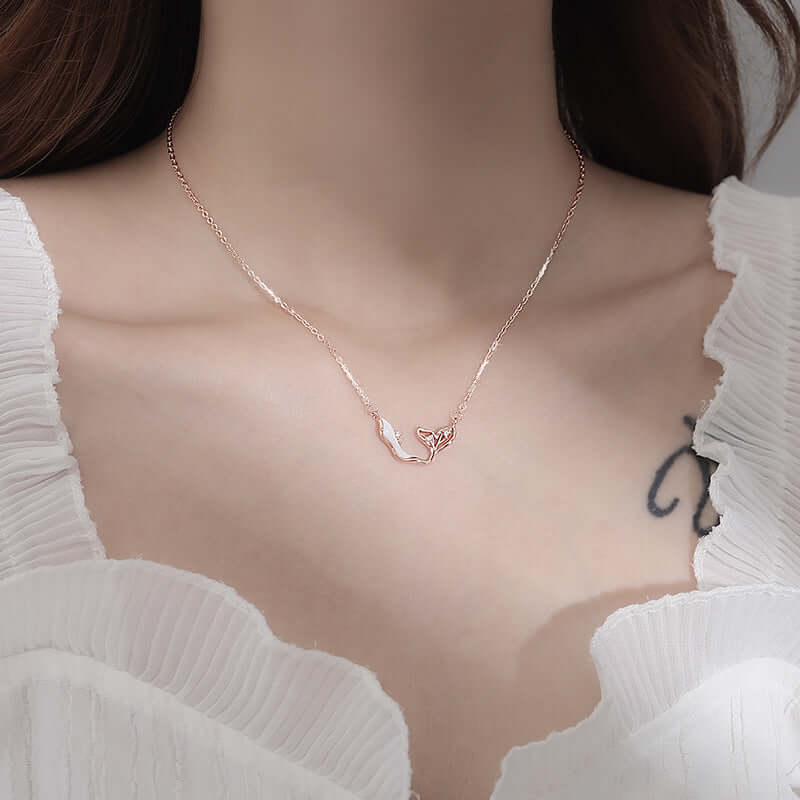 Love Dolphin Pendant Necklace - Sterling Silver Ocean Jewelry Gift for Women | Perfect for Beach Vacations, Birthday Presents & Marine Life Lovers