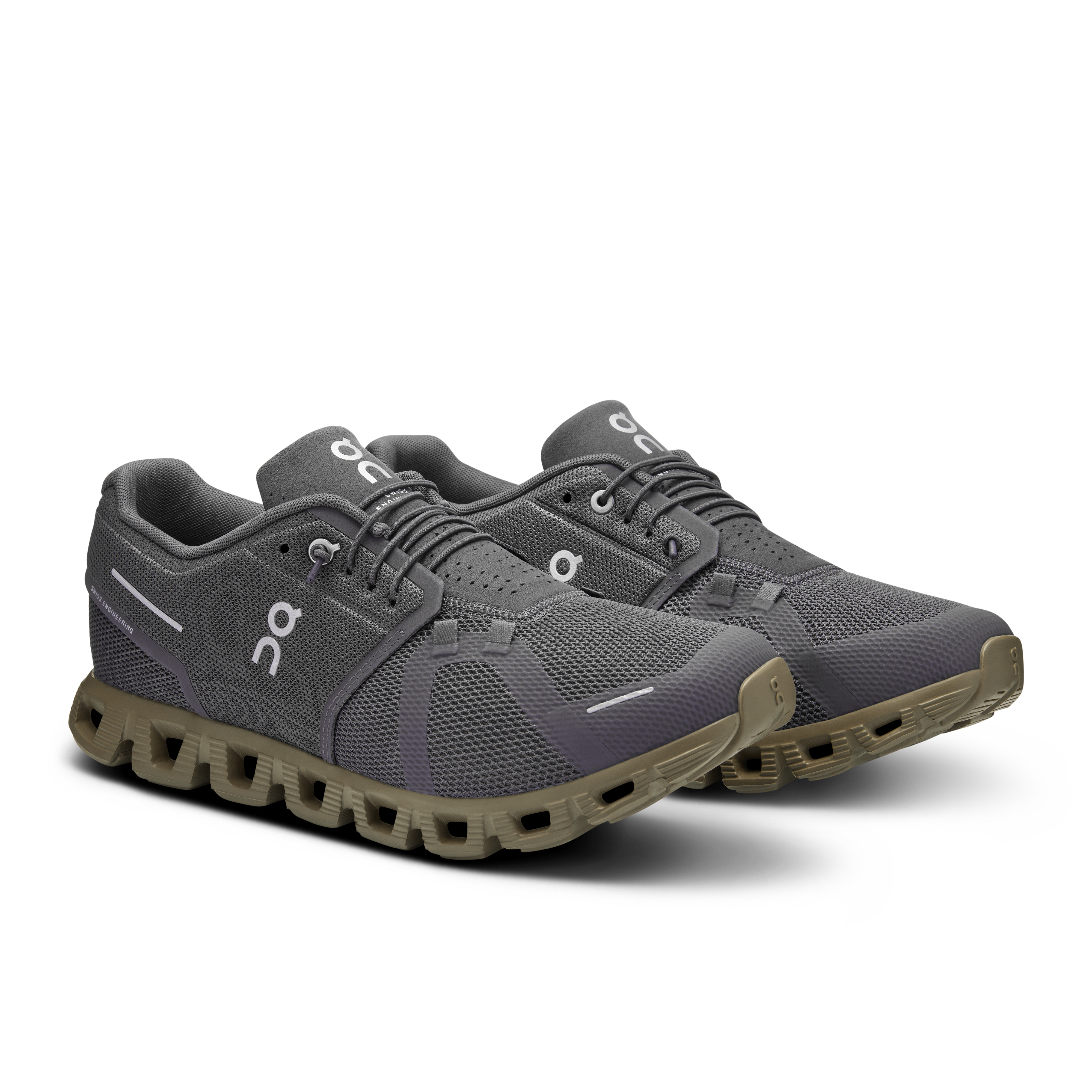 On Running Men's Cloud 5 Running Shoes - Lightweight & Breathable (Eclipse/Grove) | Perfect for Jogging, Gym Workouts & Daily Wear
